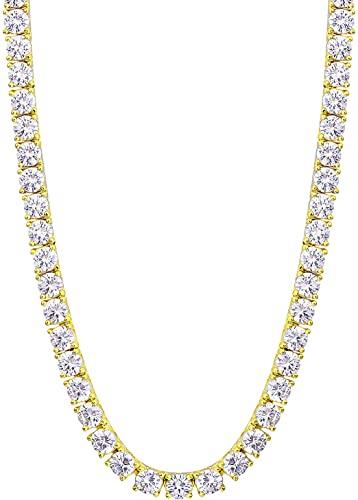 10k Solid Gold 5mm Moissanite Tennis Chain