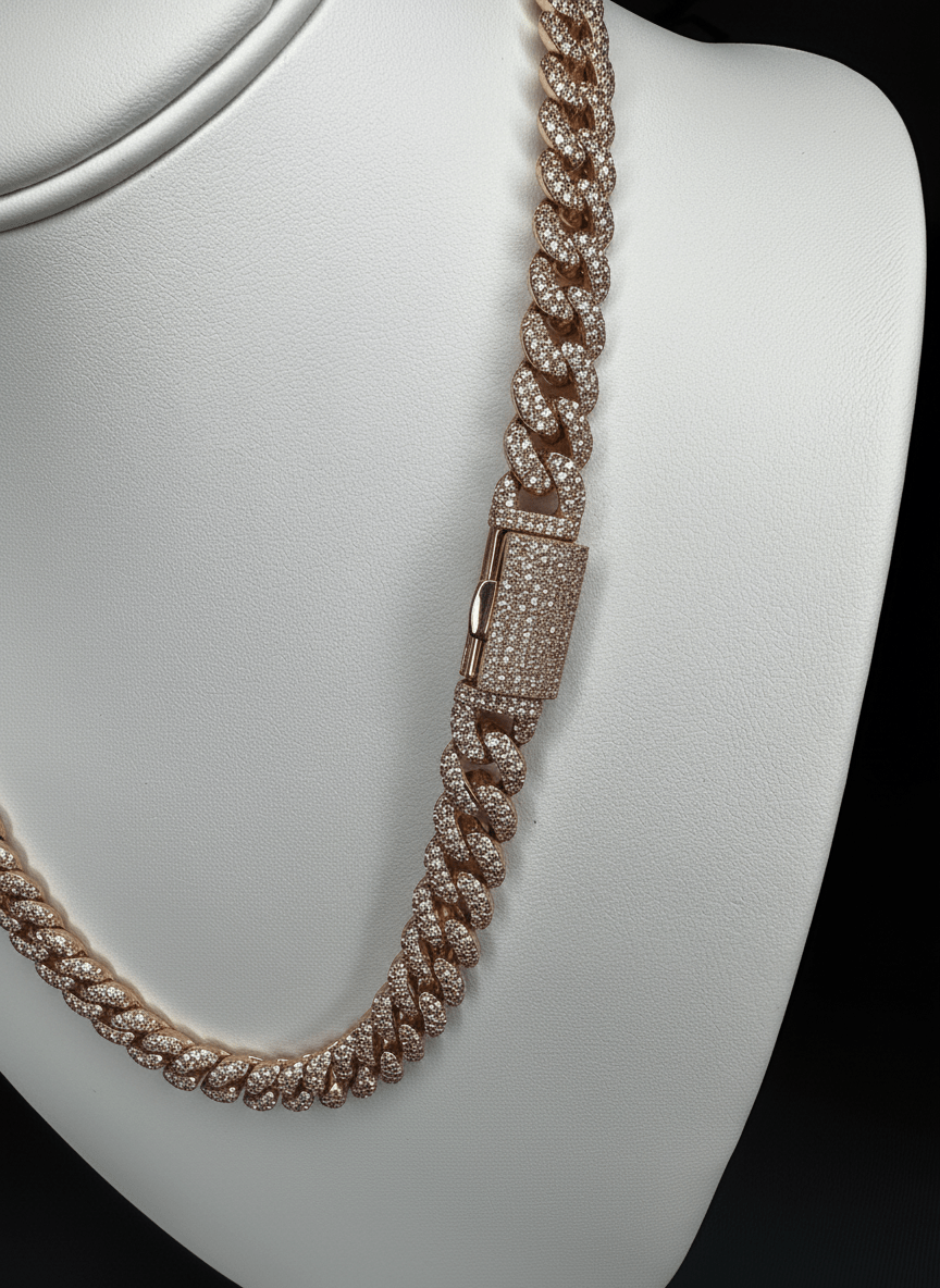 10MM Moissanite Miami Cuban Link Chain (Lux)