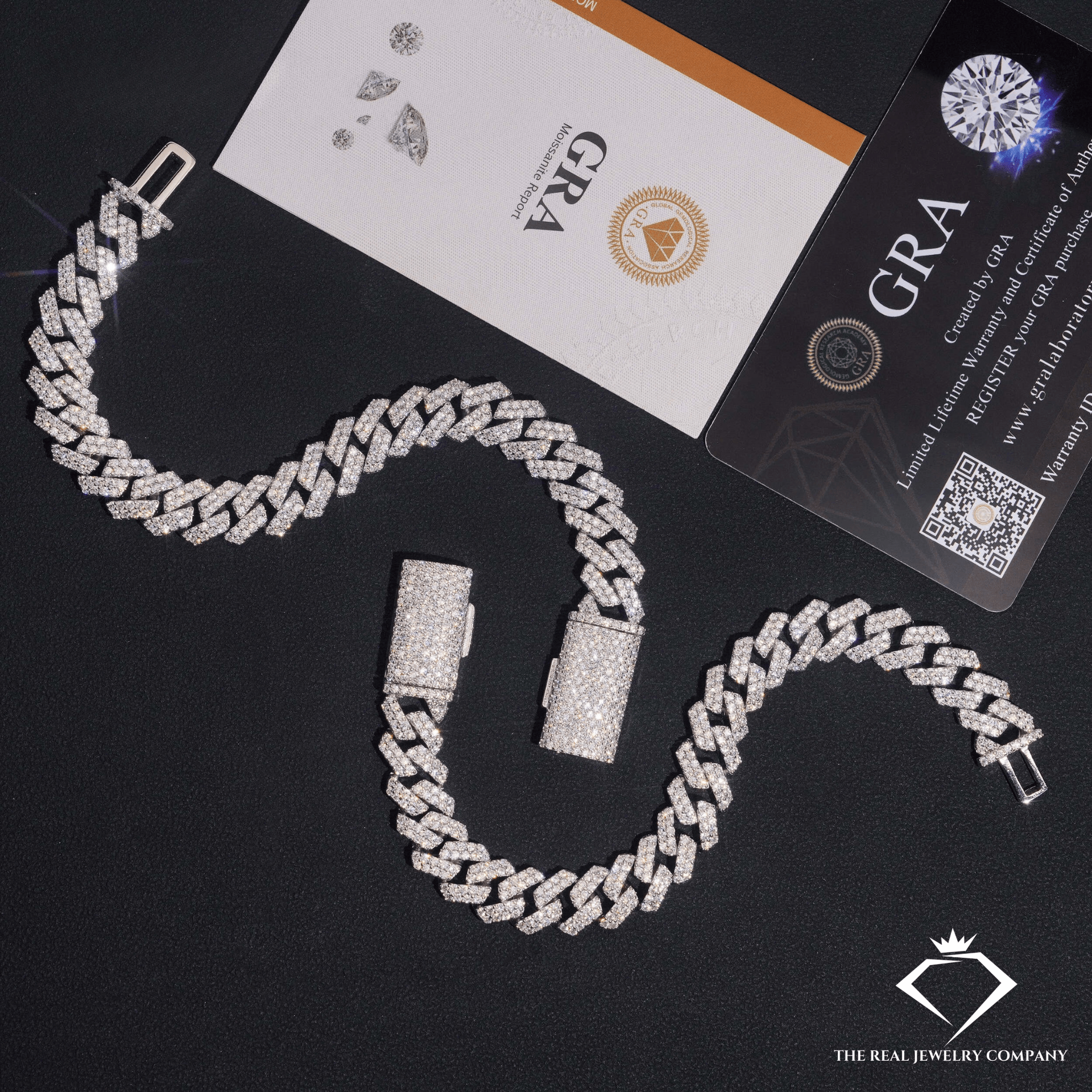 10mm Moissanite Prong Link Cuban Bracelet (STOCK)