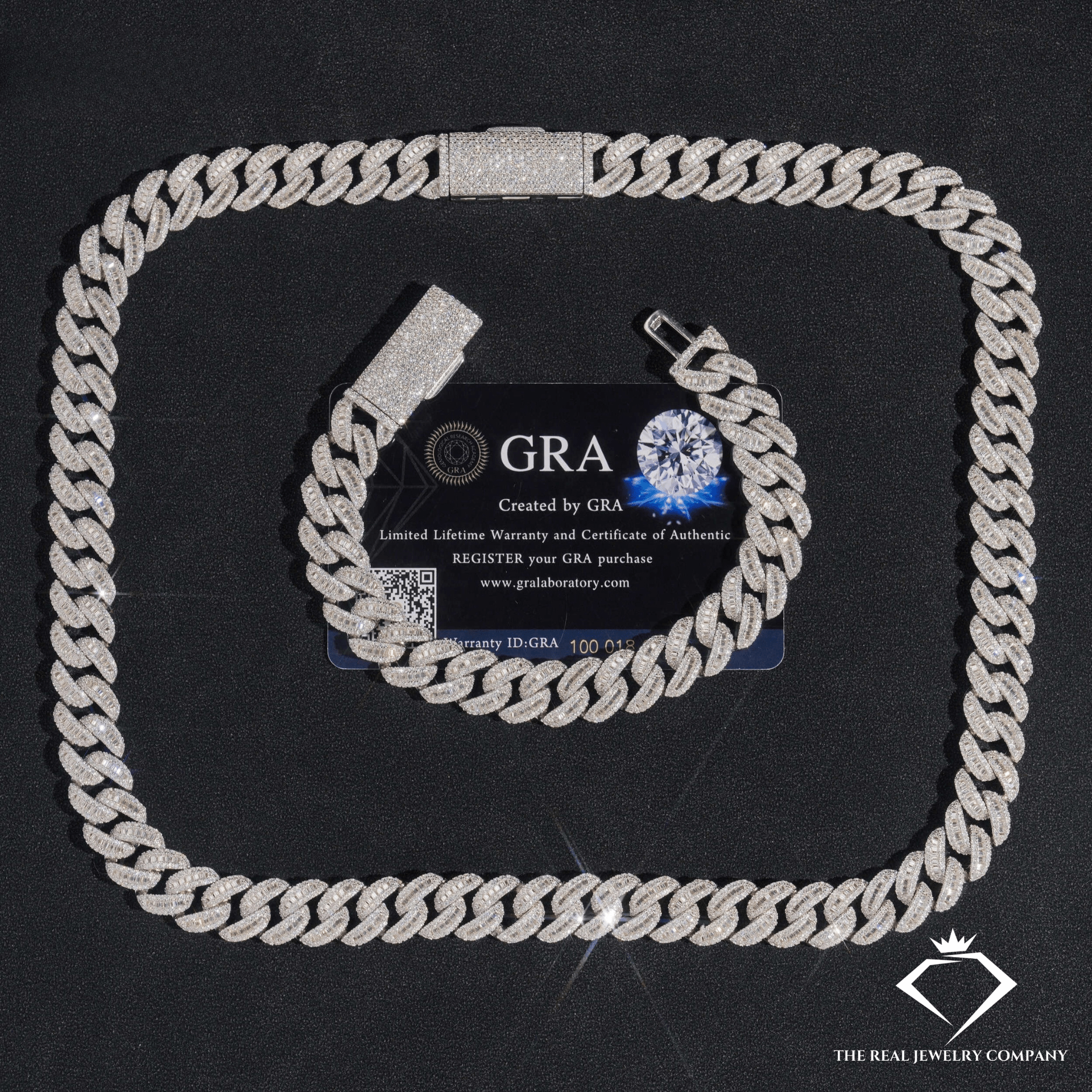 12MM Baguette Moissanite Cuban Chain