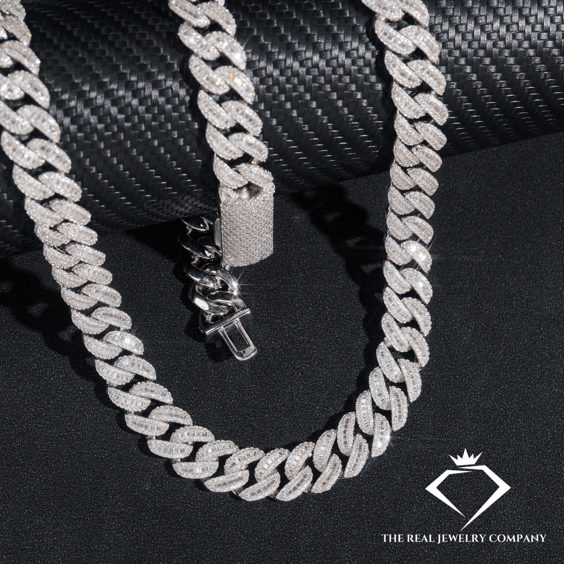 12MM Baguette Moissanite Cuban Chain