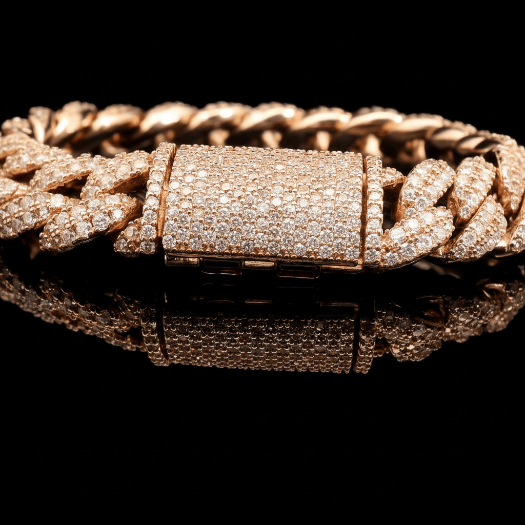 12mm Moissanite Cuban Bracelet