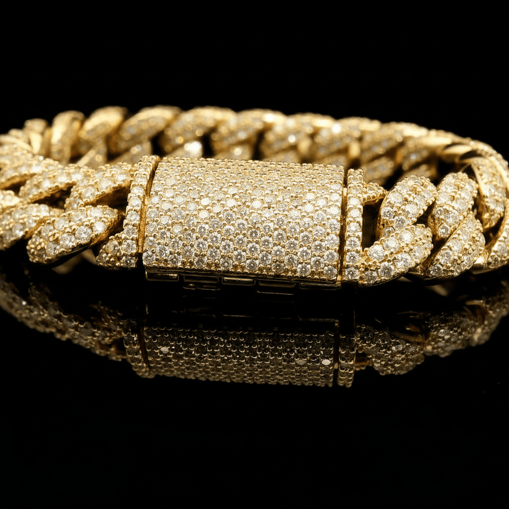 12mm Moissanite Cuban Bracelet