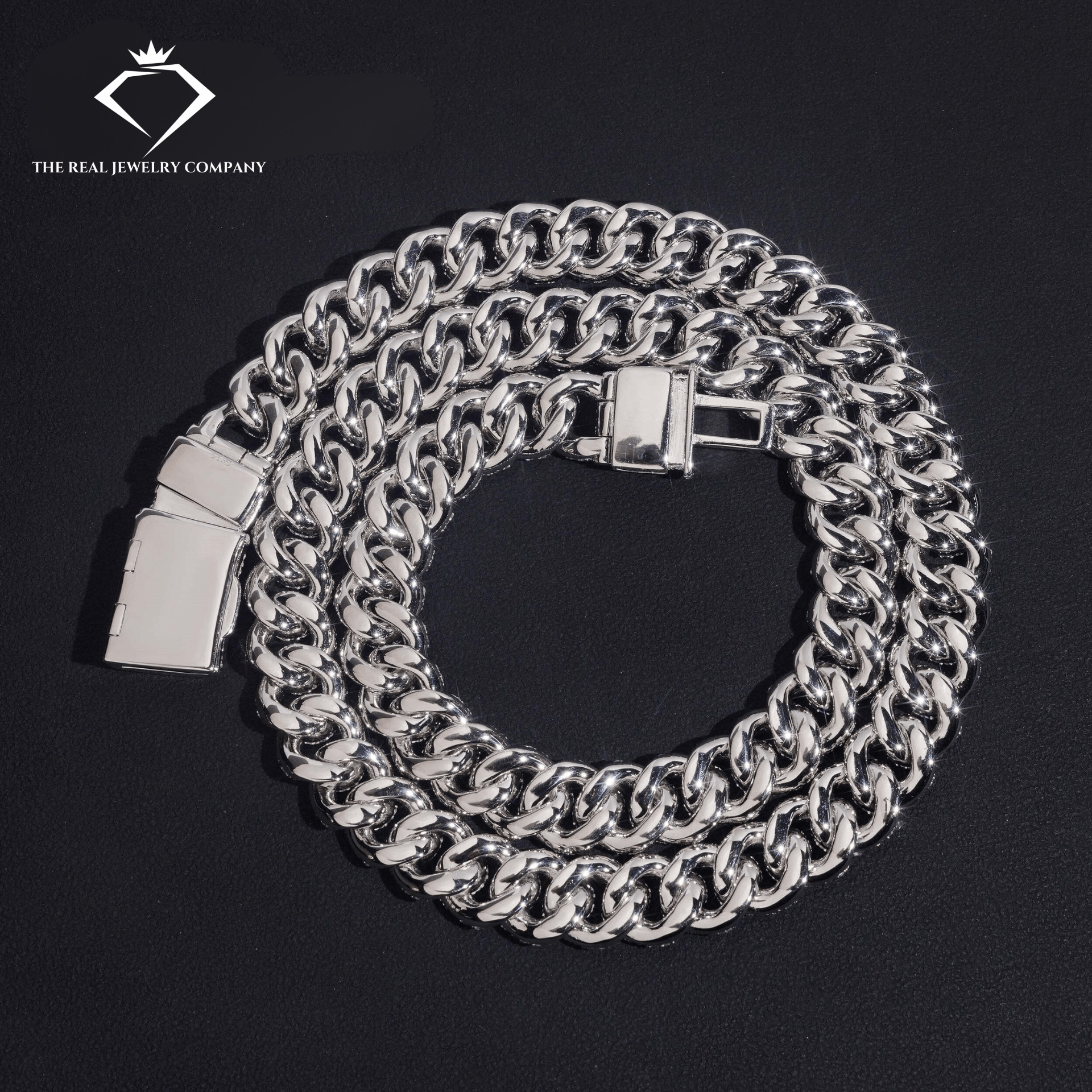 12mm Mosaic Set Moissanite Cuban Chain