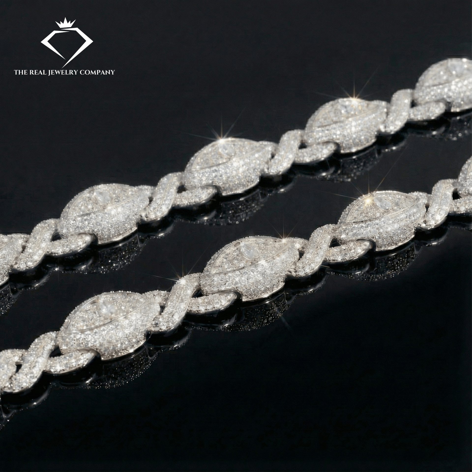 13mm Cat Eye Infinity Link Bracelet | VVS Moissanite and 925 Silver