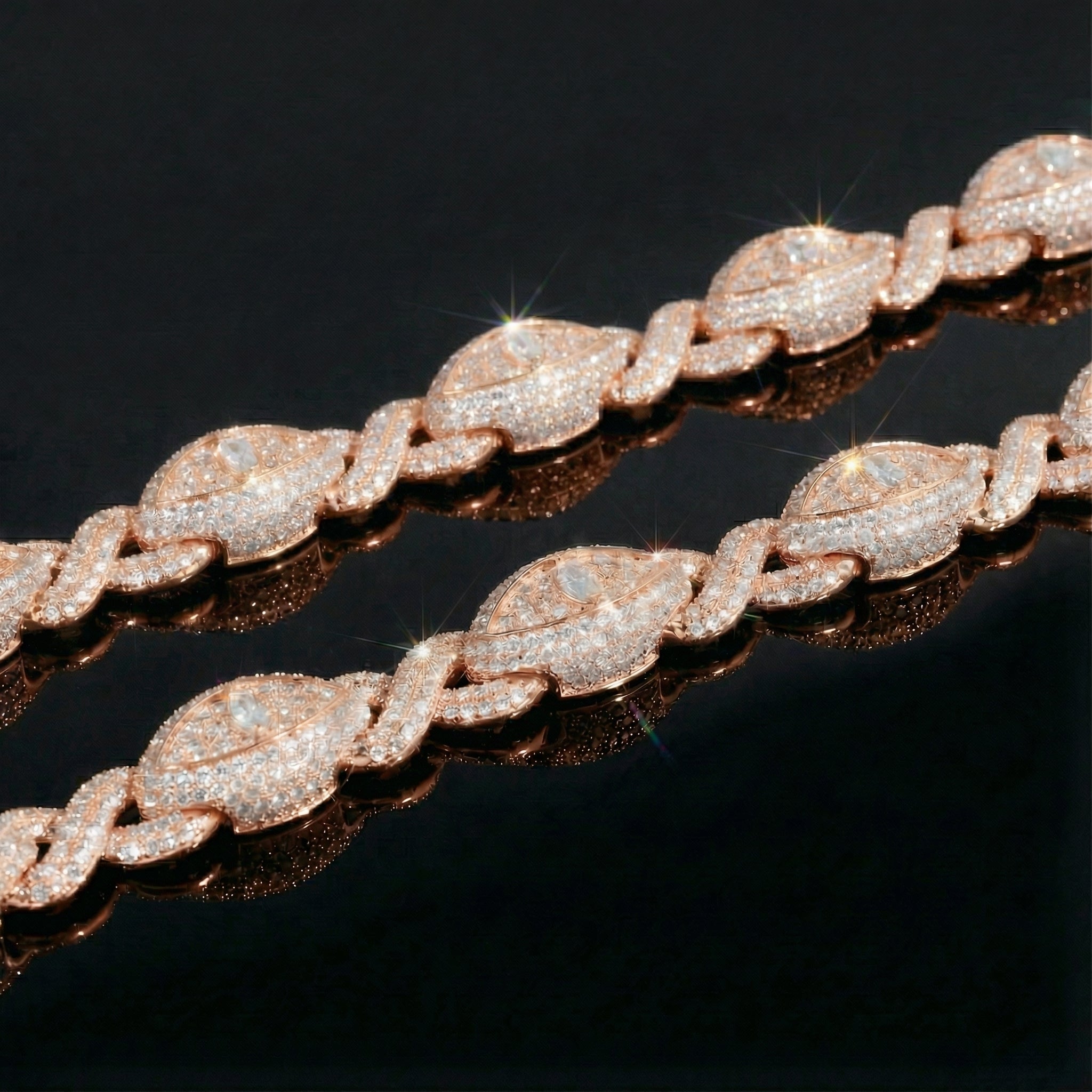 13mm Cat Eye Infinity Link Bracelet | VVS Moissanite and 925 Silver