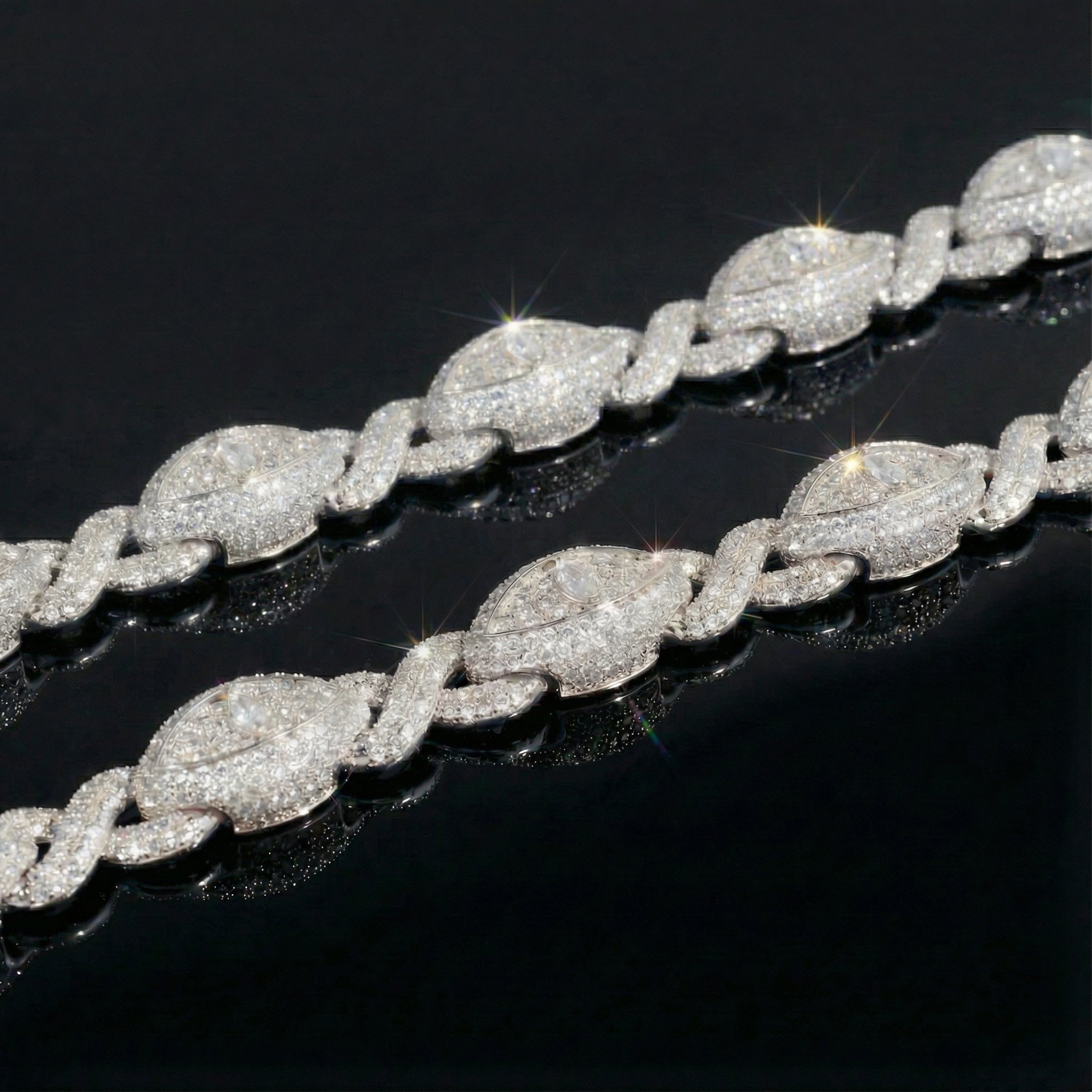 13mm Cat Eye Infinity Link Bracelet | VVS Moissanite and 925 Silver