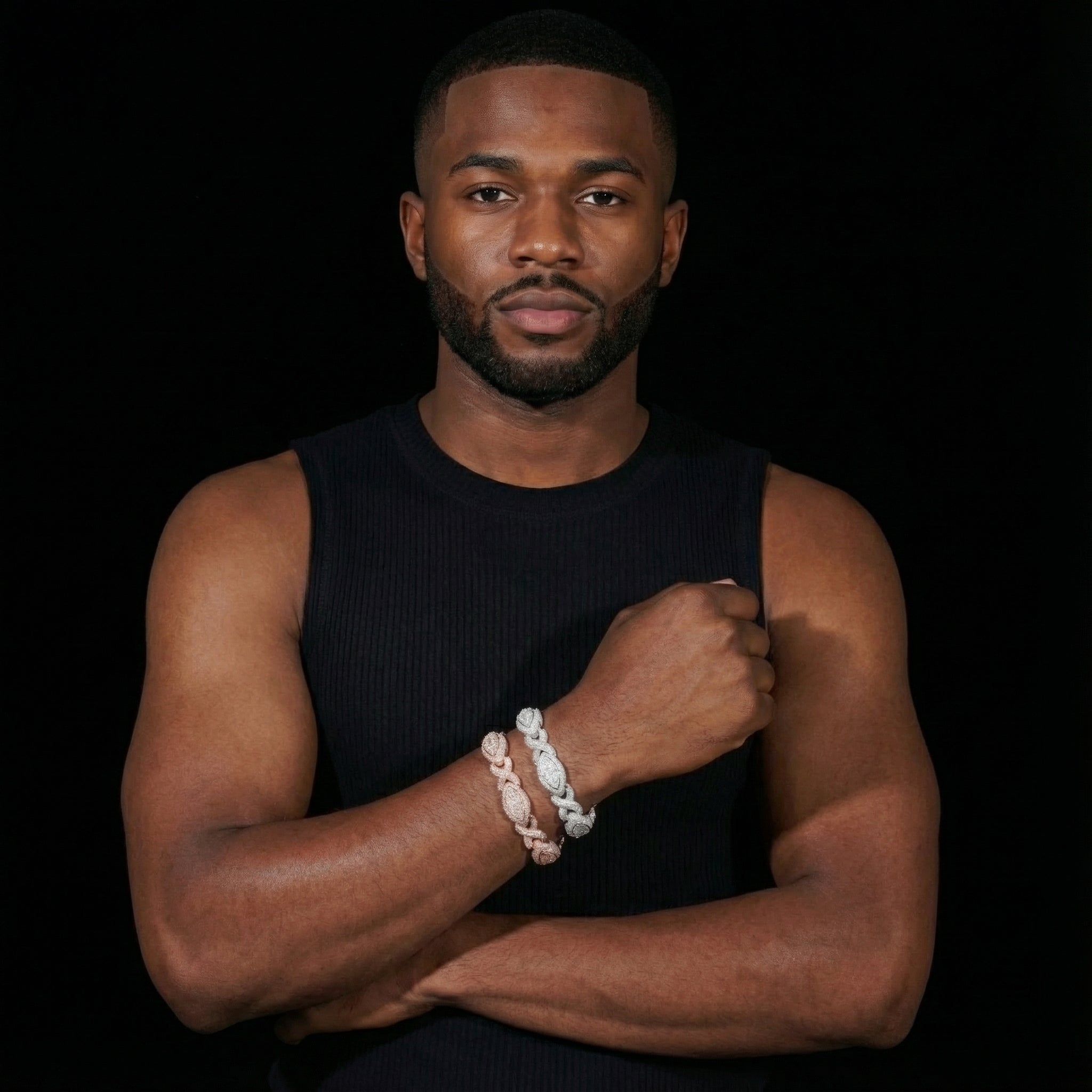 13mm Cat Eye Infinity Link Bracelet | VVS Moissanite and 925 Silver