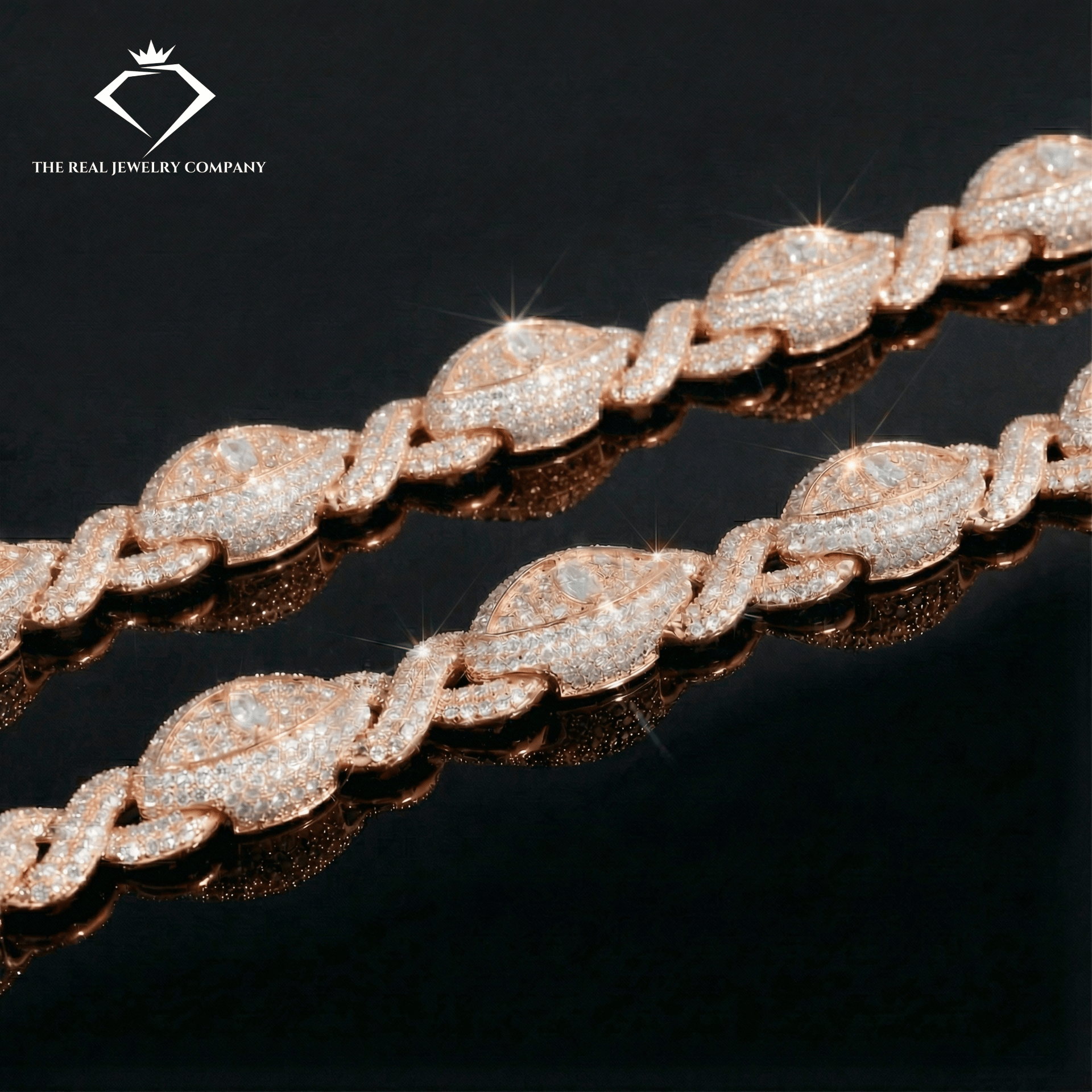 13mm Cat Eye Infinity Link Bracelet | VVS Moissanite and 925 Silver