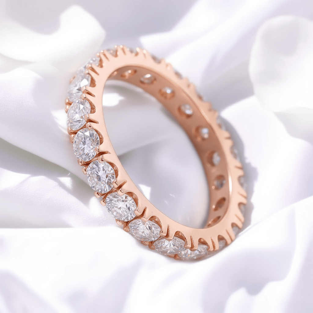 2.5 MM Moissanite Eternity Ring