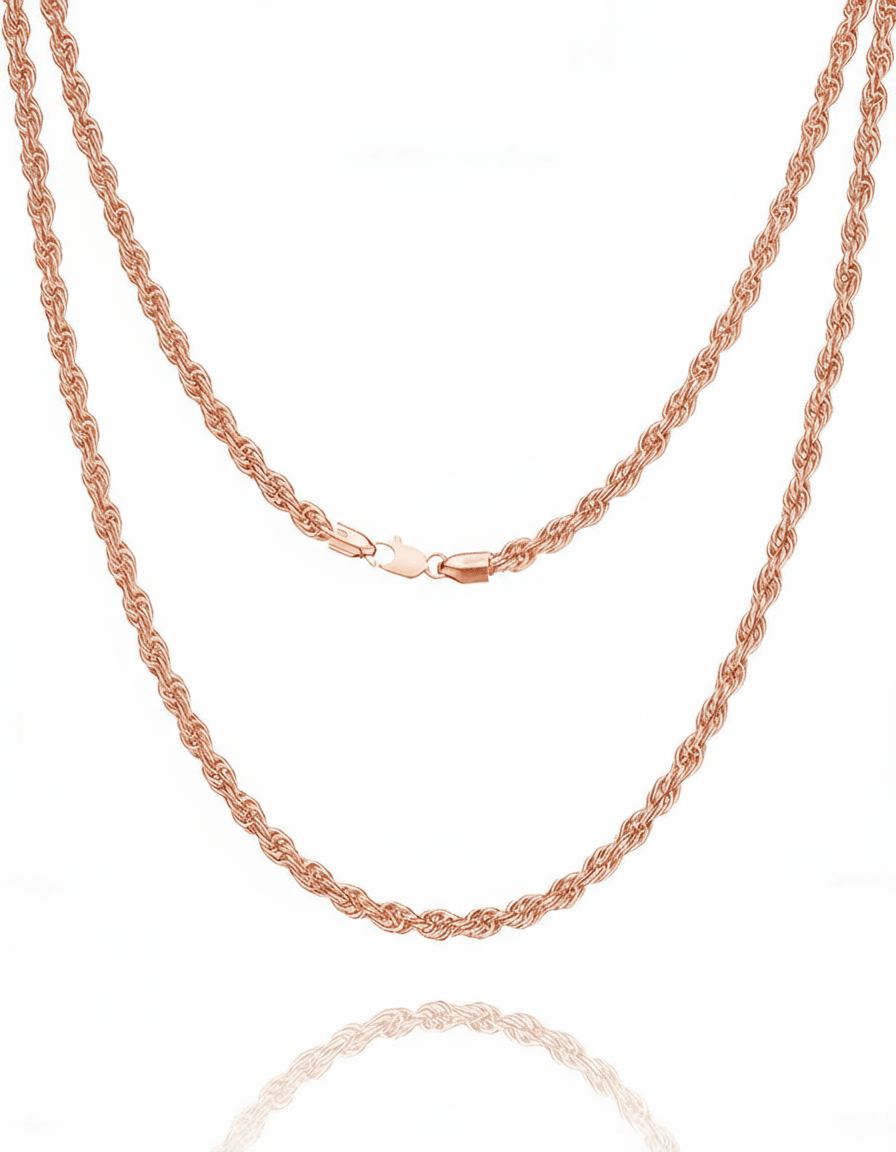 4mm Gold Over Silver Rope Chain