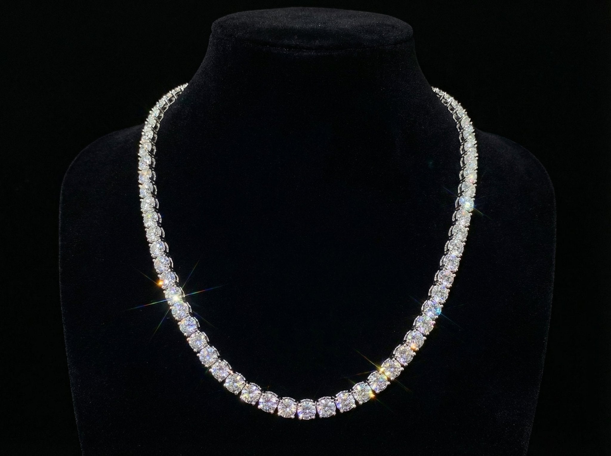 6.5MM Moissanite Tennis Chain – D - Color IF–VVS1 Brilliance | 925 Silver Luxury Edition