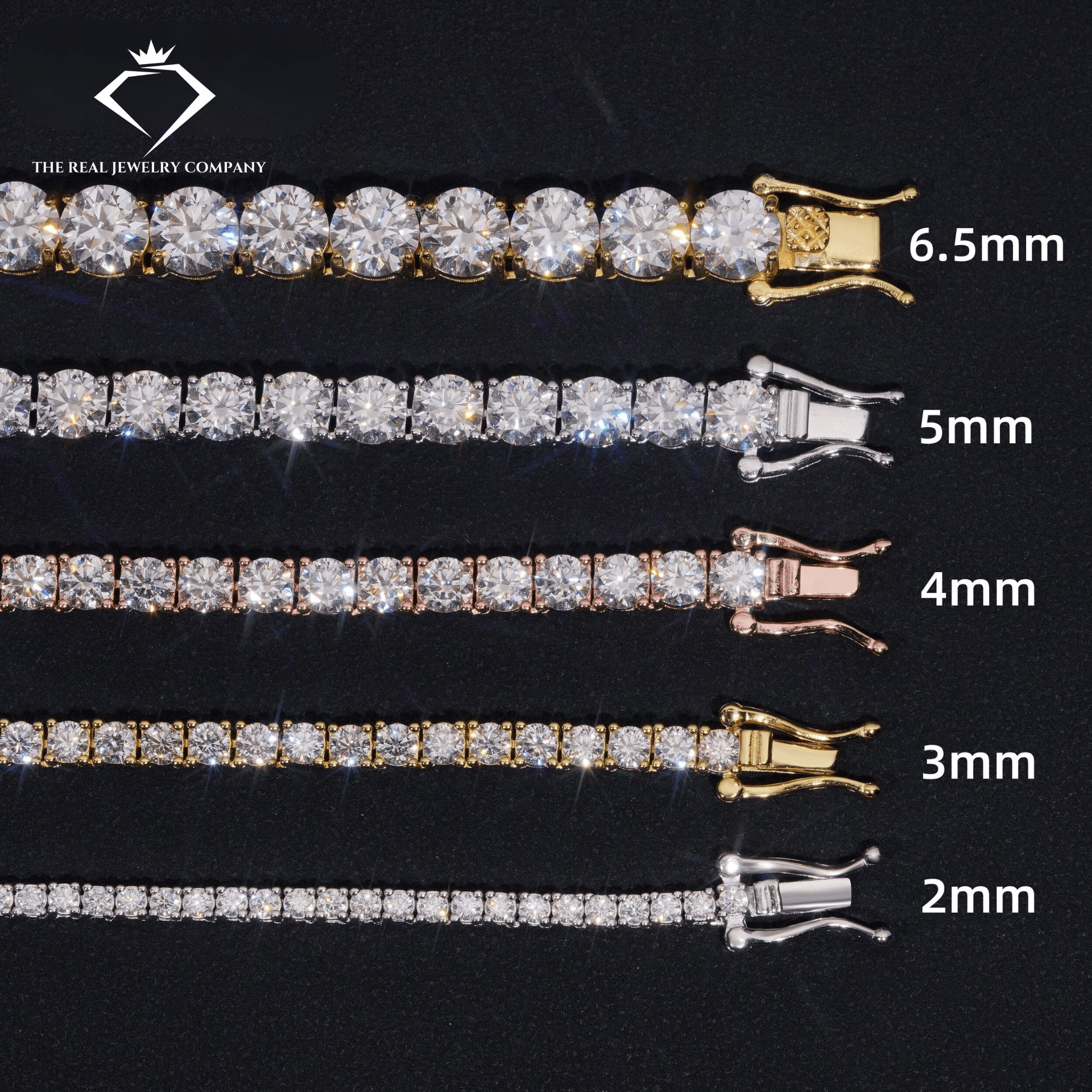 6.5MM Moissanite Tennis Chain – D - Color IF–VVS1 Brilliance | 925 Silver Luxury Edition