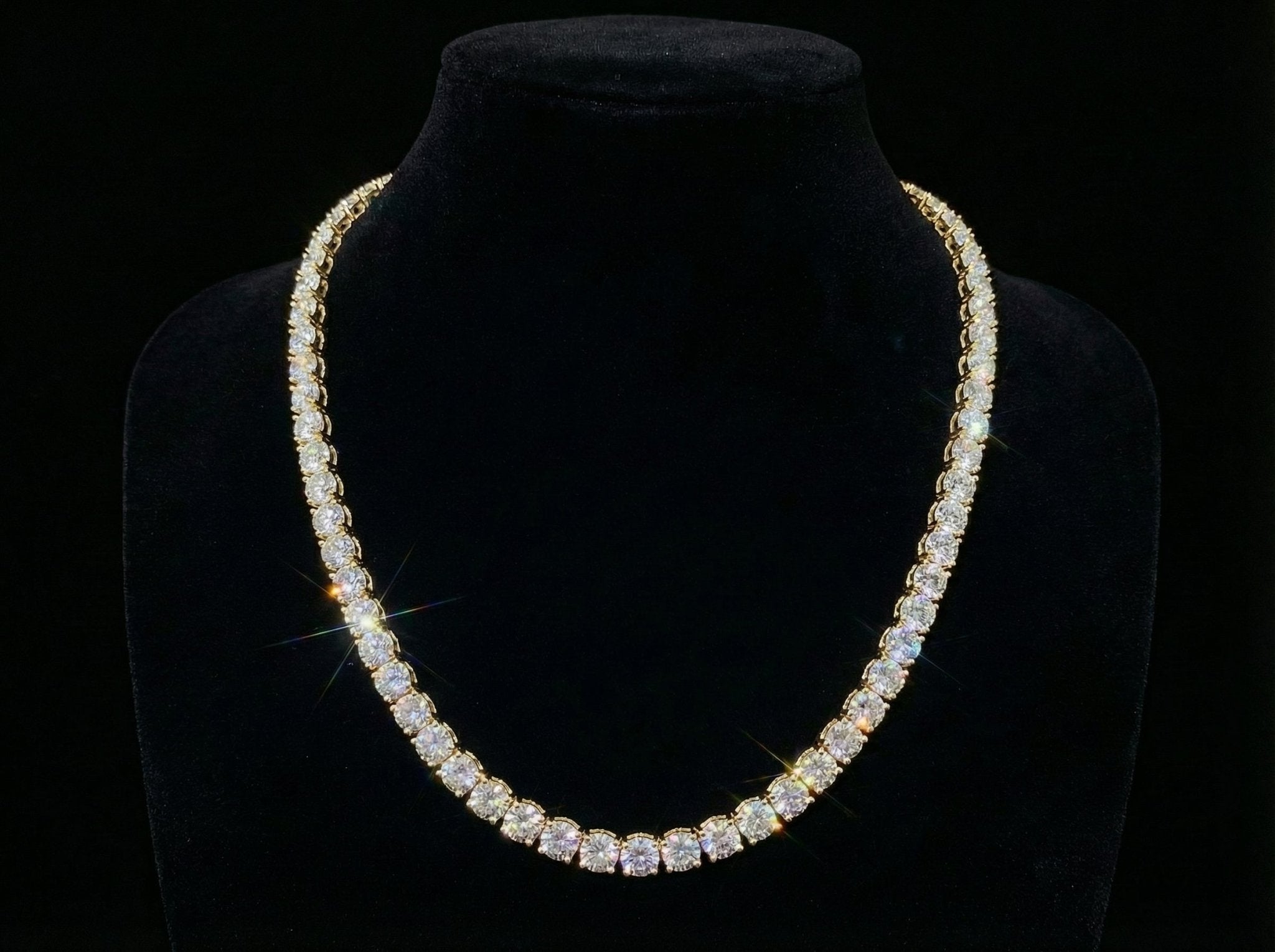 6.5MM Moissanite Tennis Chain – D - Color IF–VVS1 Brilliance | 925 Silver Luxury Edition