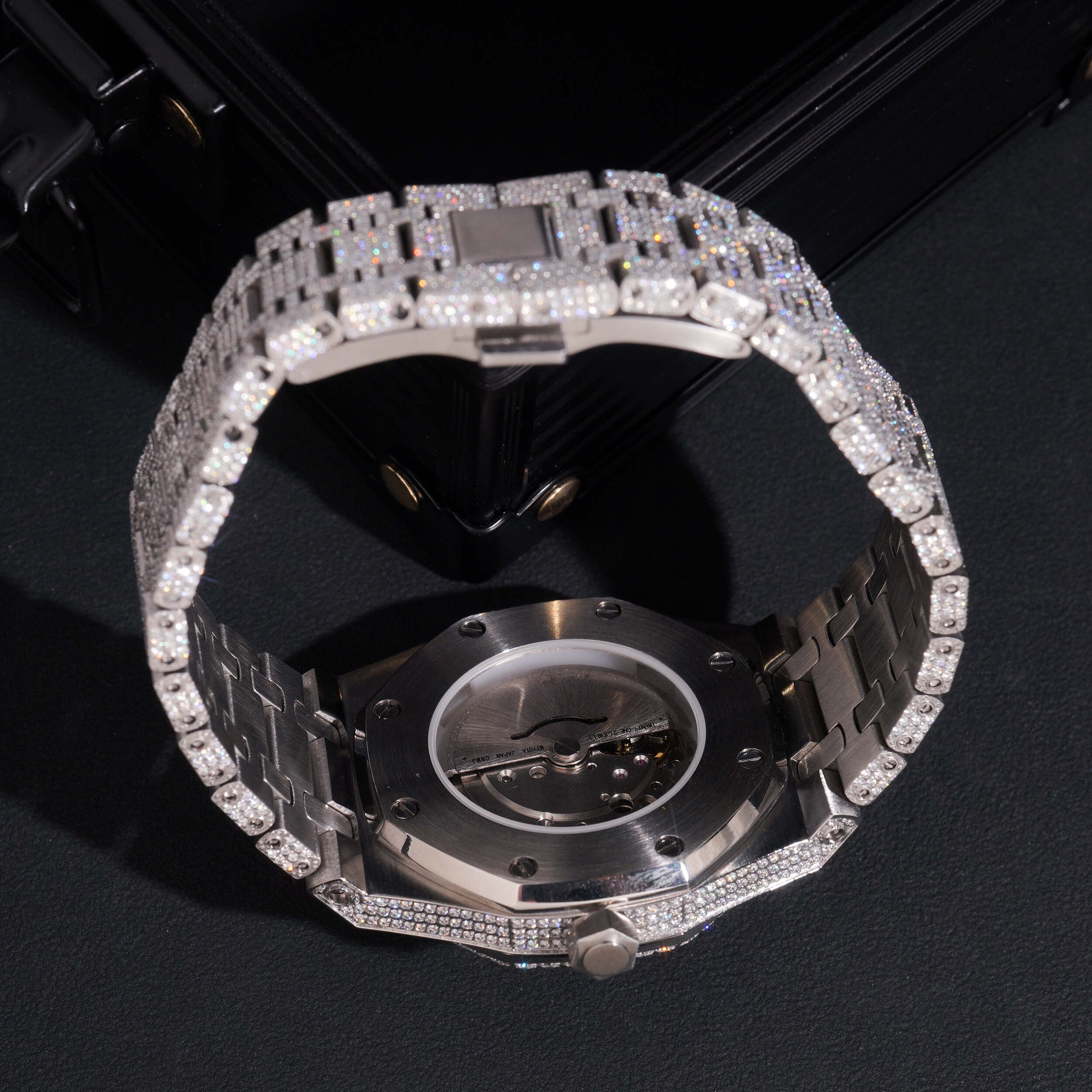 Moissanite Diamond Iced Out Buss Down Watch For Men on model - The Real Jewelry Company