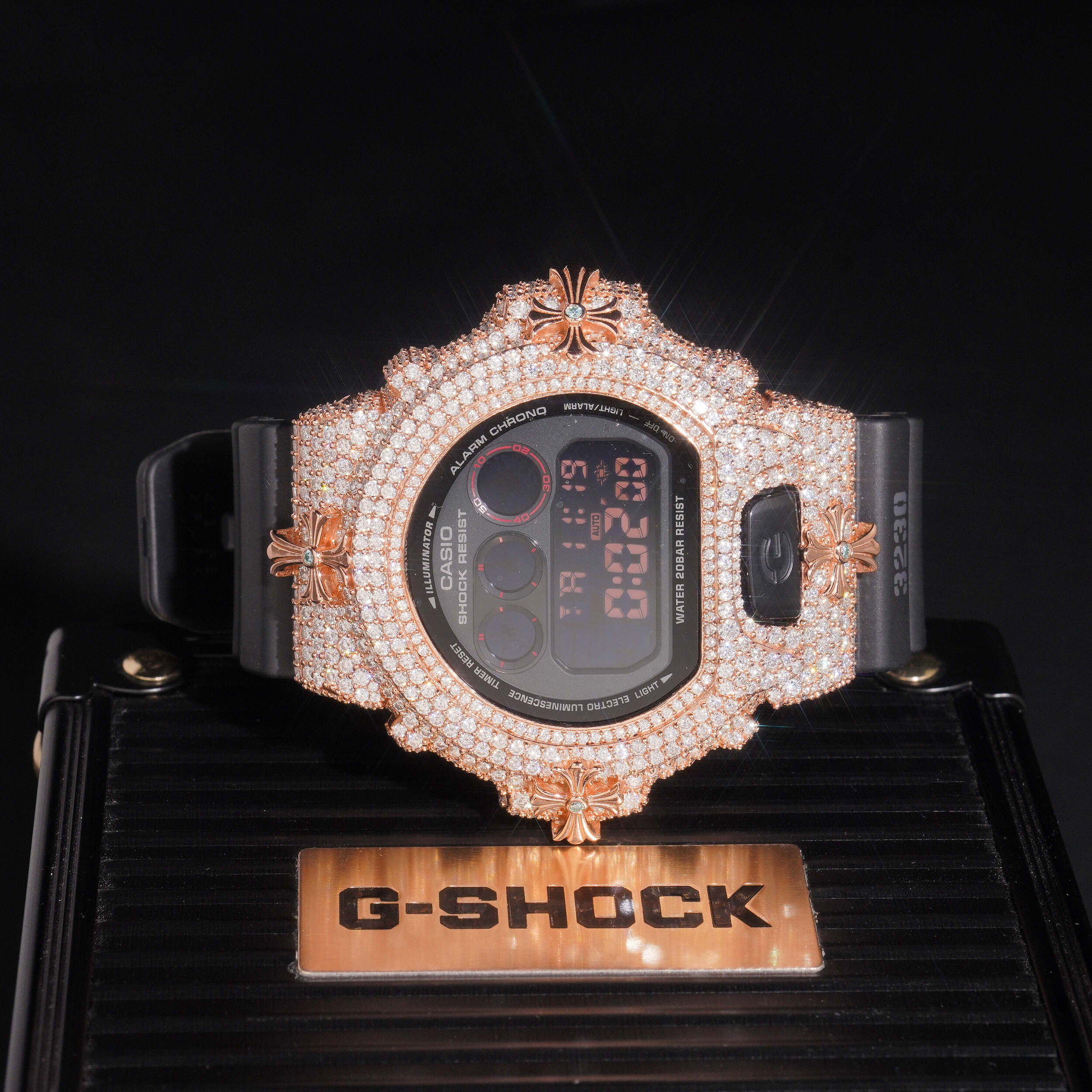 Iced Out Buss Down Moissanite Diamond DW6900 close-up - The Real Jewelry Company