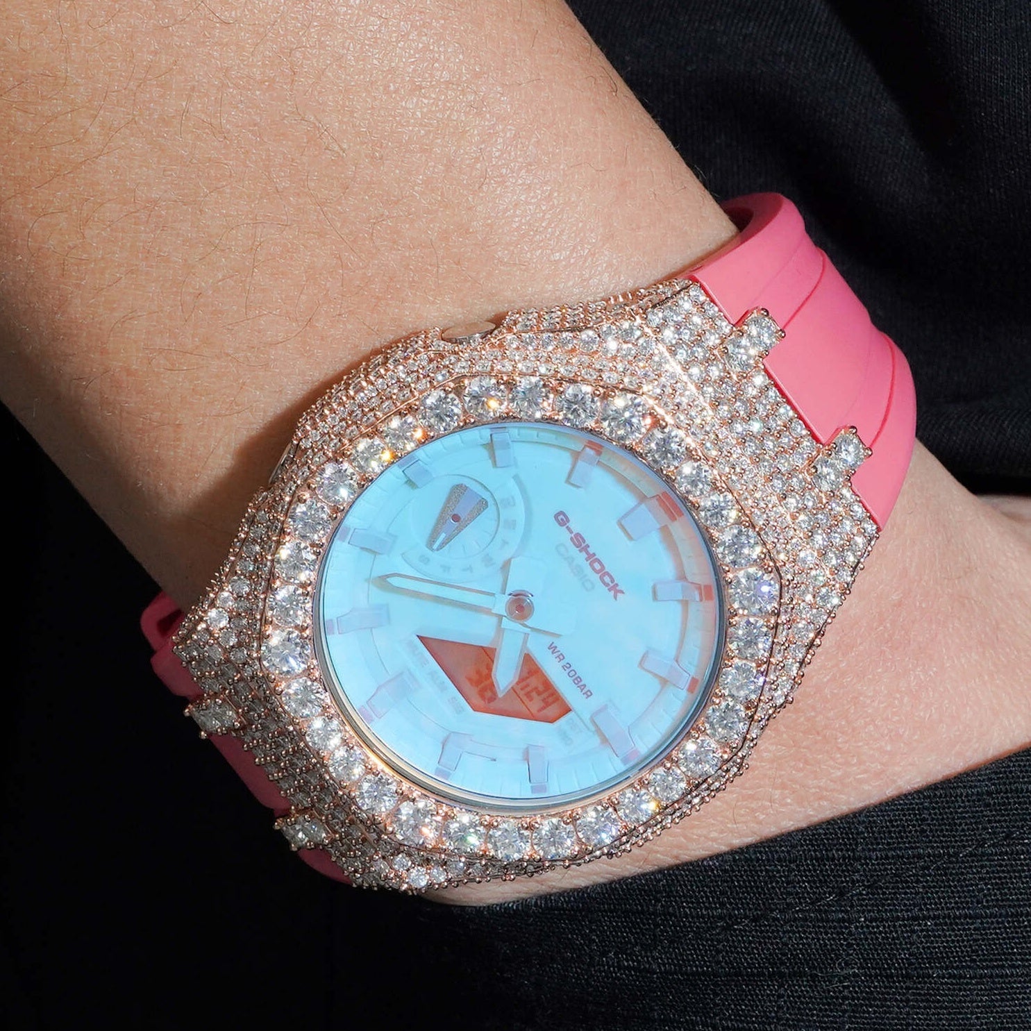 Buss Down Moissanite G Shock Watch GA2100 - Moissanite Watch from The Real Jewelry Company