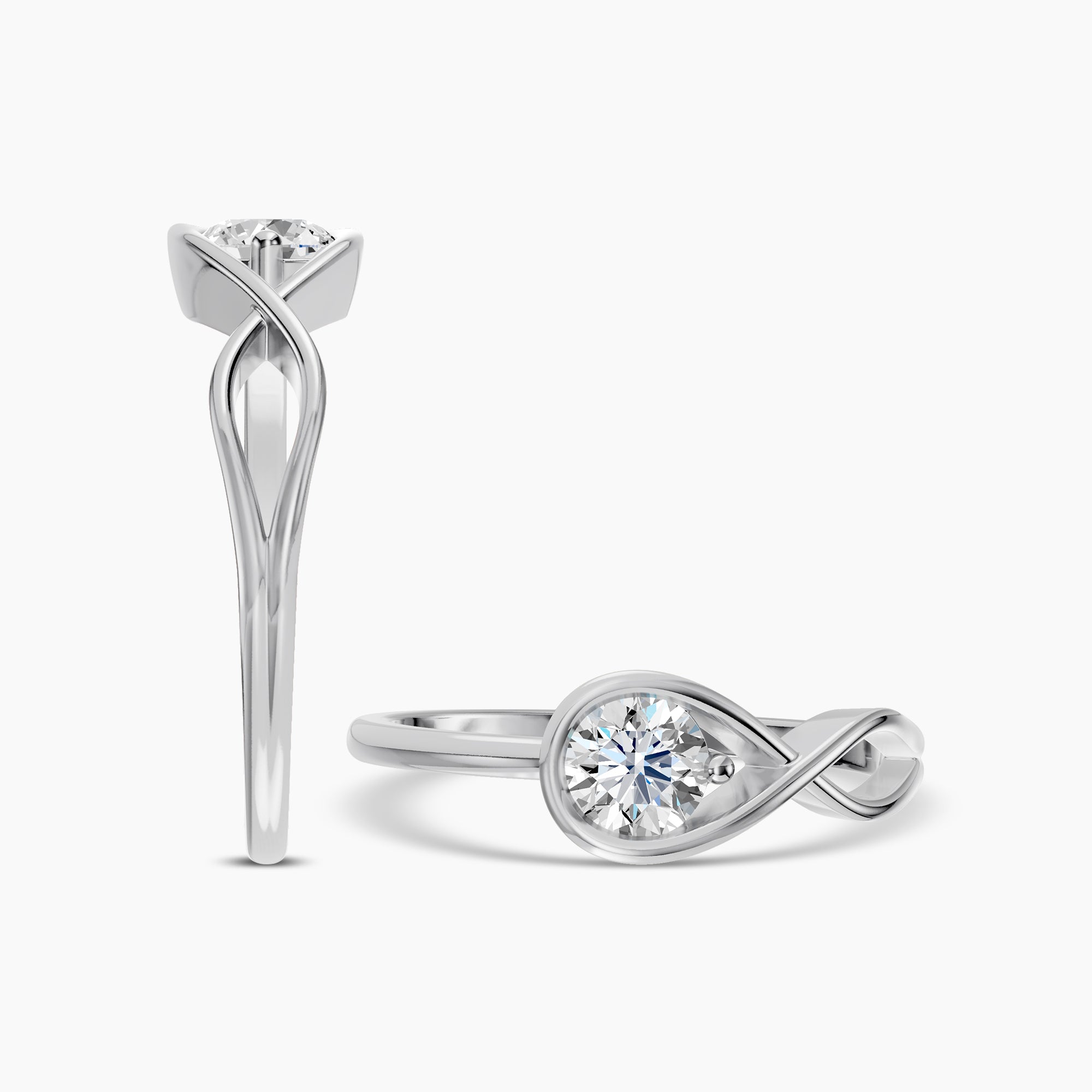 Lab Diamond Ring 0.50 Ctw R4318