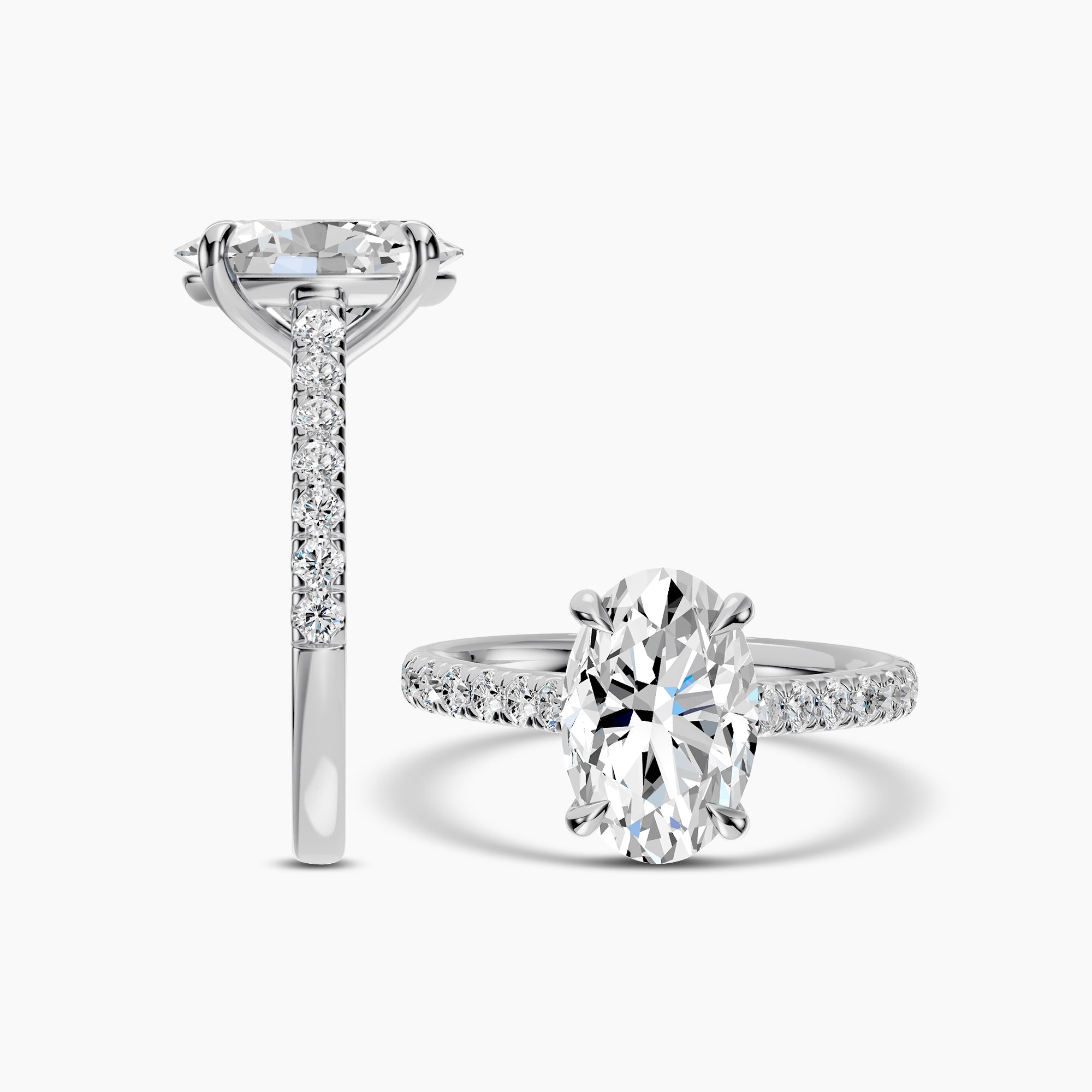 Lab Diamond Engagement Ring 3.50 Ctw RE4329