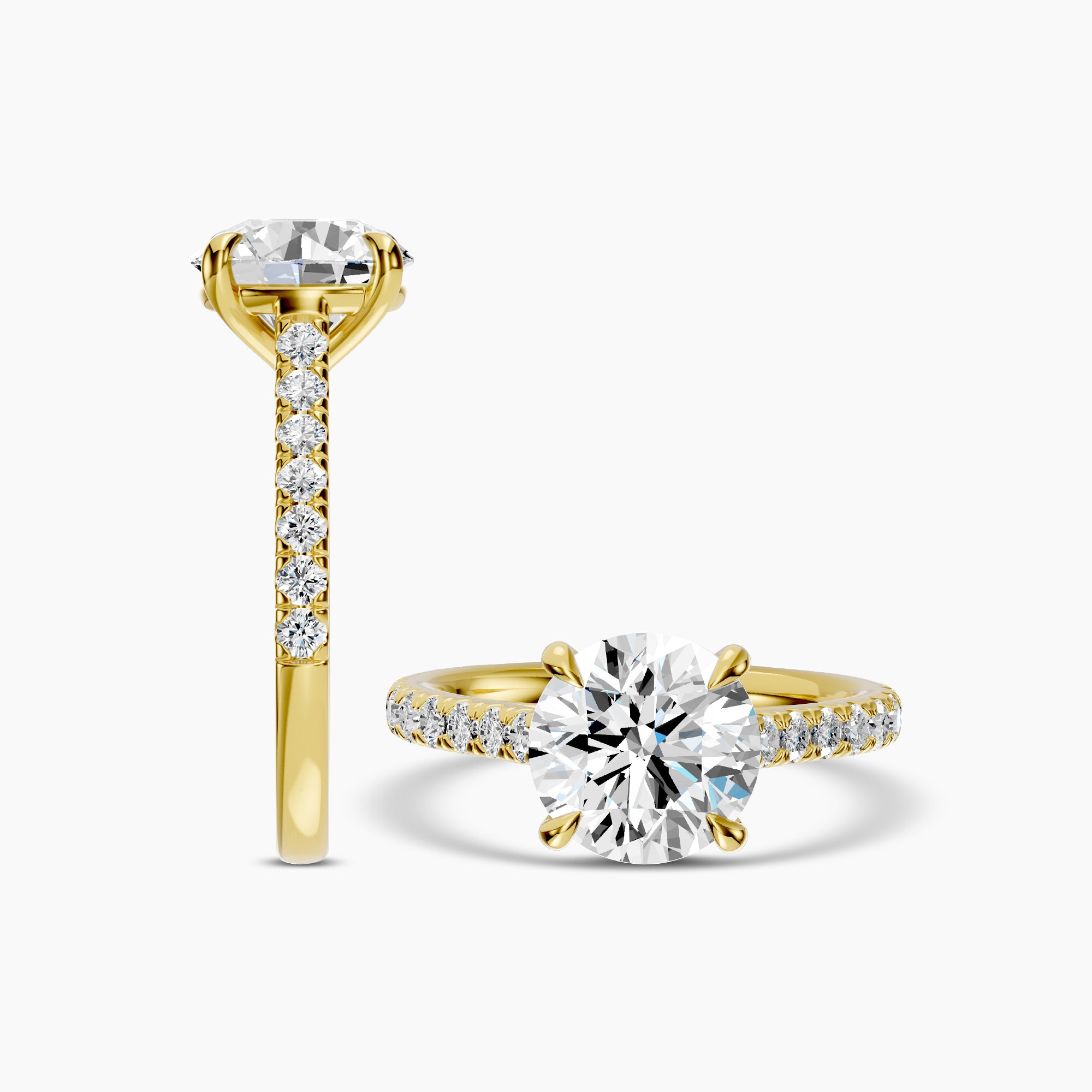 Lab Diamond Engagement Ring 3.50 Ctw RE4329