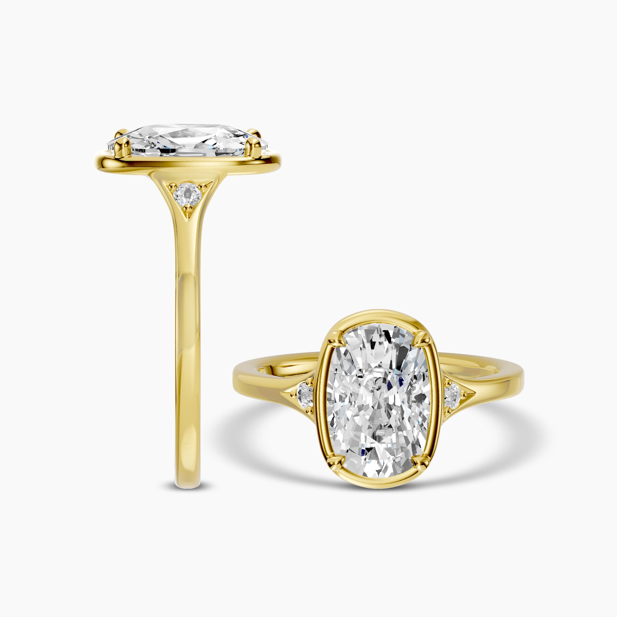 Lab Diamond Engagement Ring 4.00 Ctw RE4382