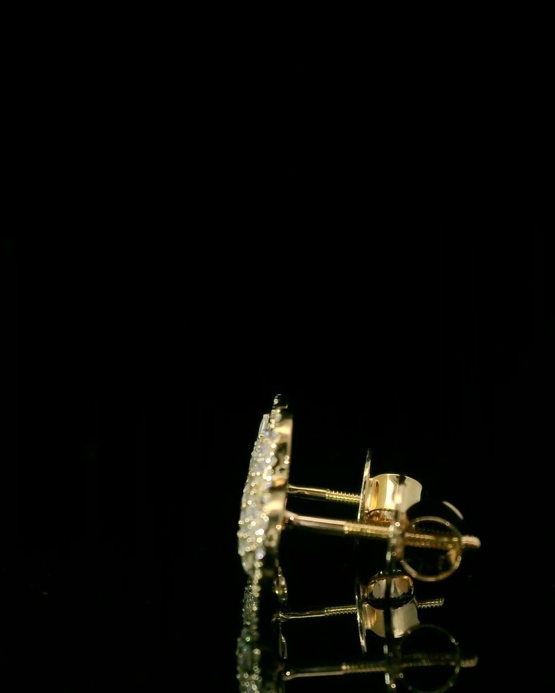 Baguette Cut Moissanite Hearts Halo Earrings