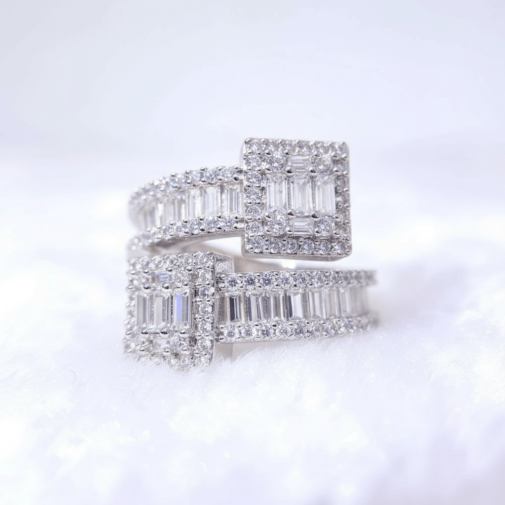 Baguette Cut Moissanite Ring