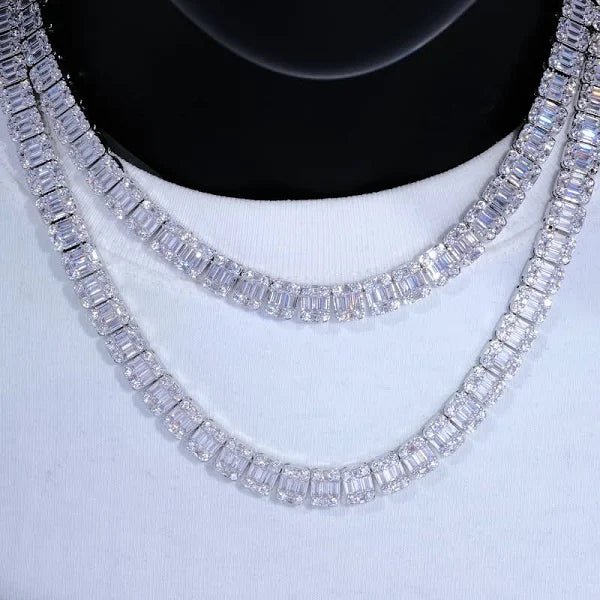 Baguette Cut Moissanite Tennis Chain