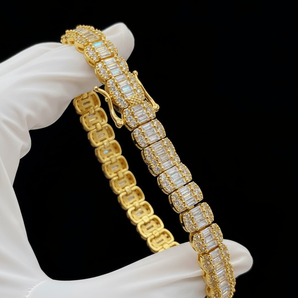 Baguette Moissanite Tennis Bracelet