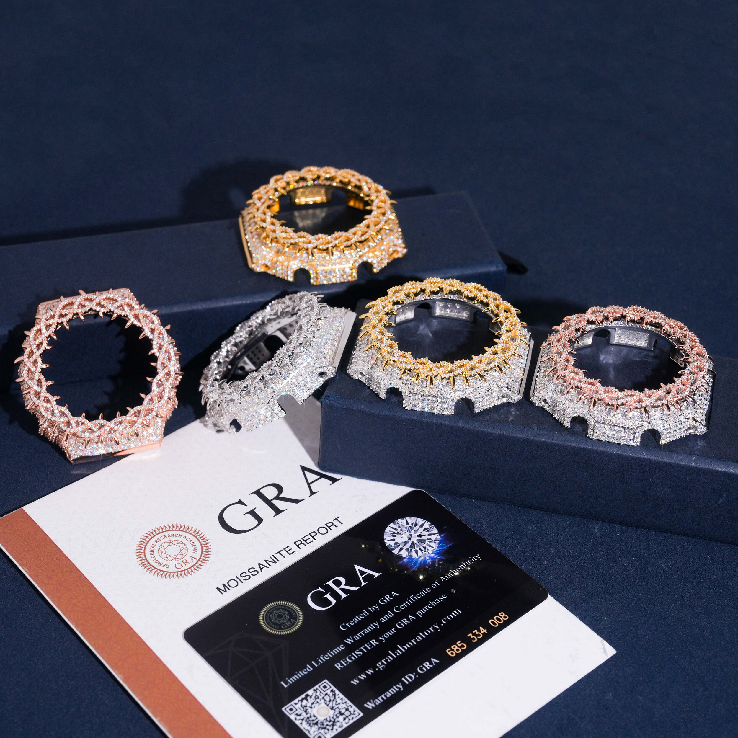 Barbed Spike G Shock GA2100 Moissanite Watches Case 10K Gold close-up - The Real Jewelry Company