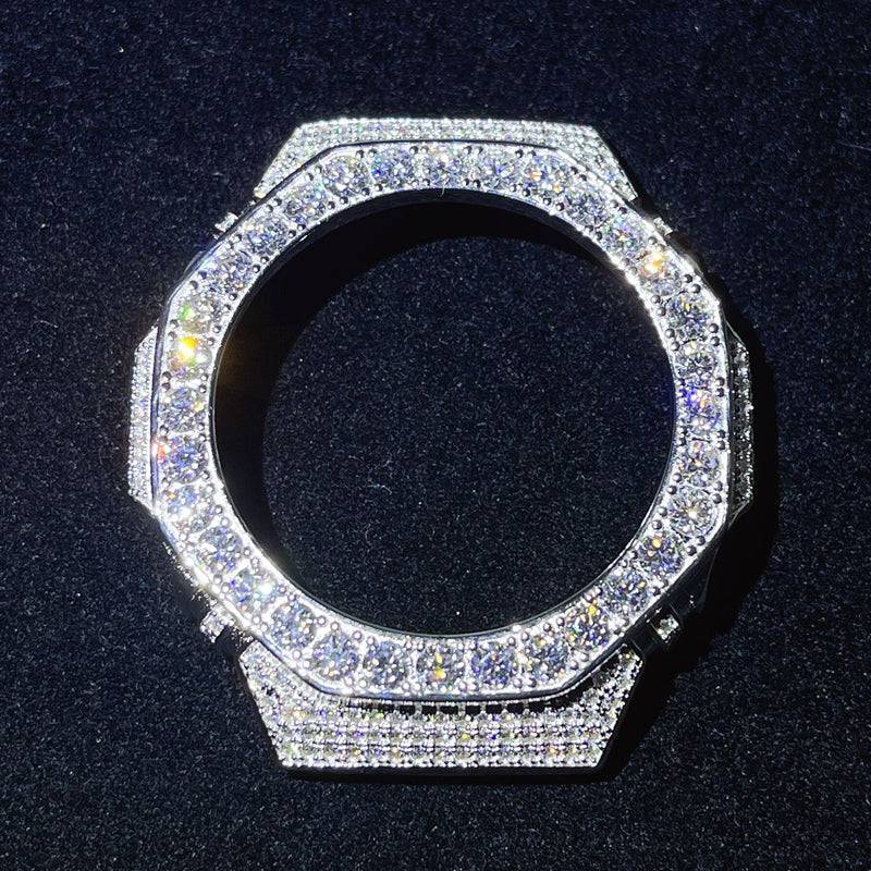 Custom G Shock GA2100 Diamond Watches Case 14K Gold detail - The Real Jewelry Company