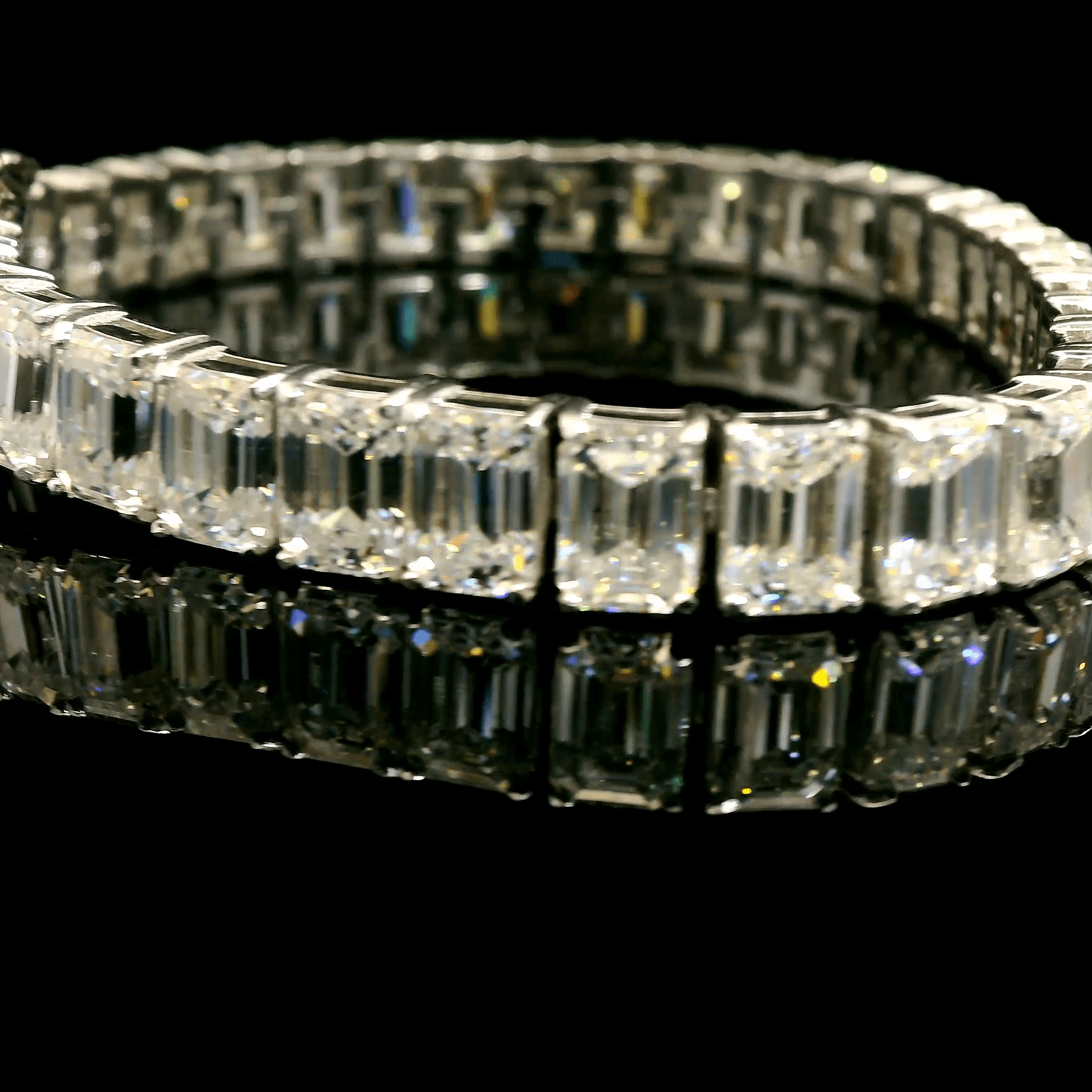 Emerald Cut Moissanite Tennis Bracelet