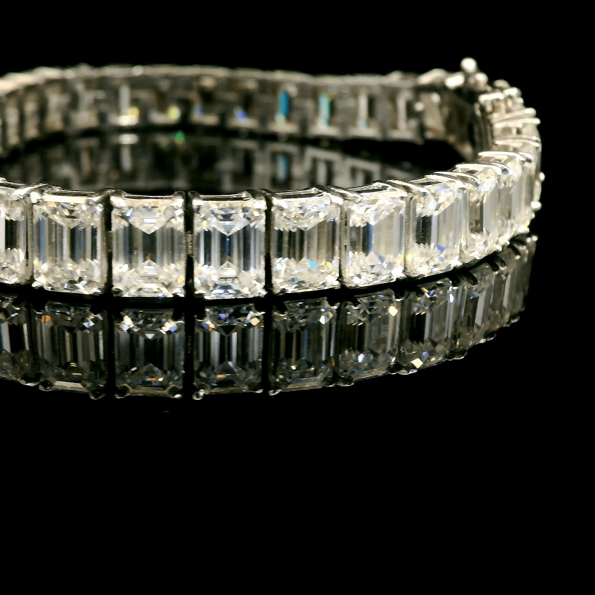 Emerald Cut Moissanite Tennis Bracelet