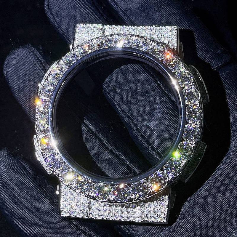 G Shock GA100 Moissanite Watches Case 14K Gold - Moissanite Watch from The Real Jewelry Company