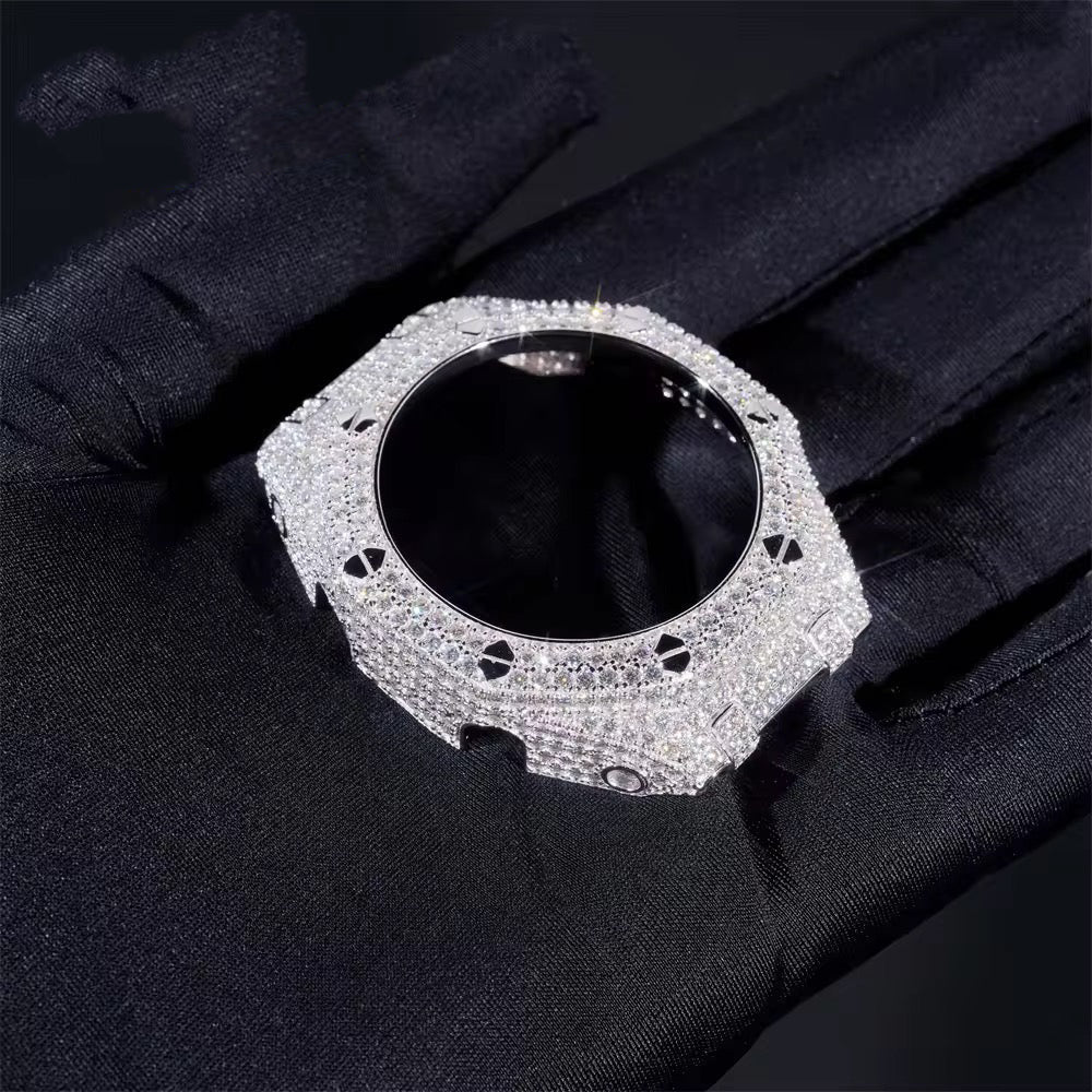 G Shock GA2100 Moissanite Watch Case 14K Gold alternate angle - The Real Jewelry Company