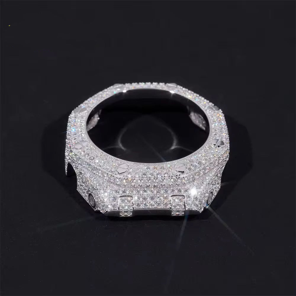 G Shock GA2100 Moissanite Watch Case 14K Gold alternate angle - The Real Jewelry Company