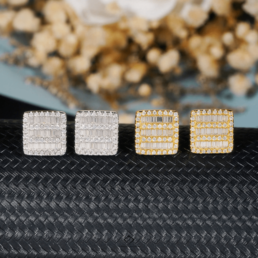 IceBox Blaze 11mm Moissanite Studs – Hip Hop Screw - Back Edition