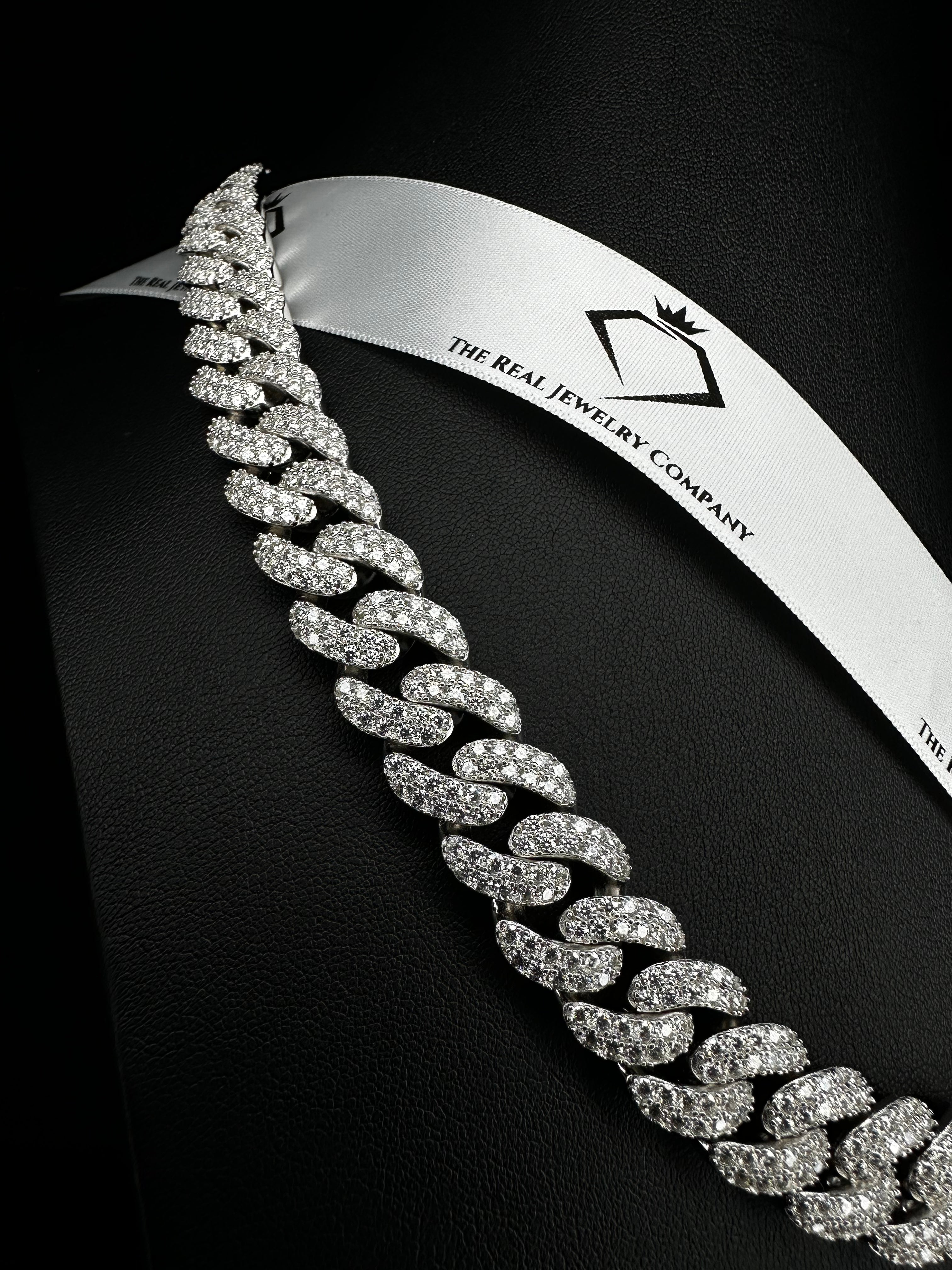 15MM Moissanite Miami Cuban Link Chain The Real Jewelry Company