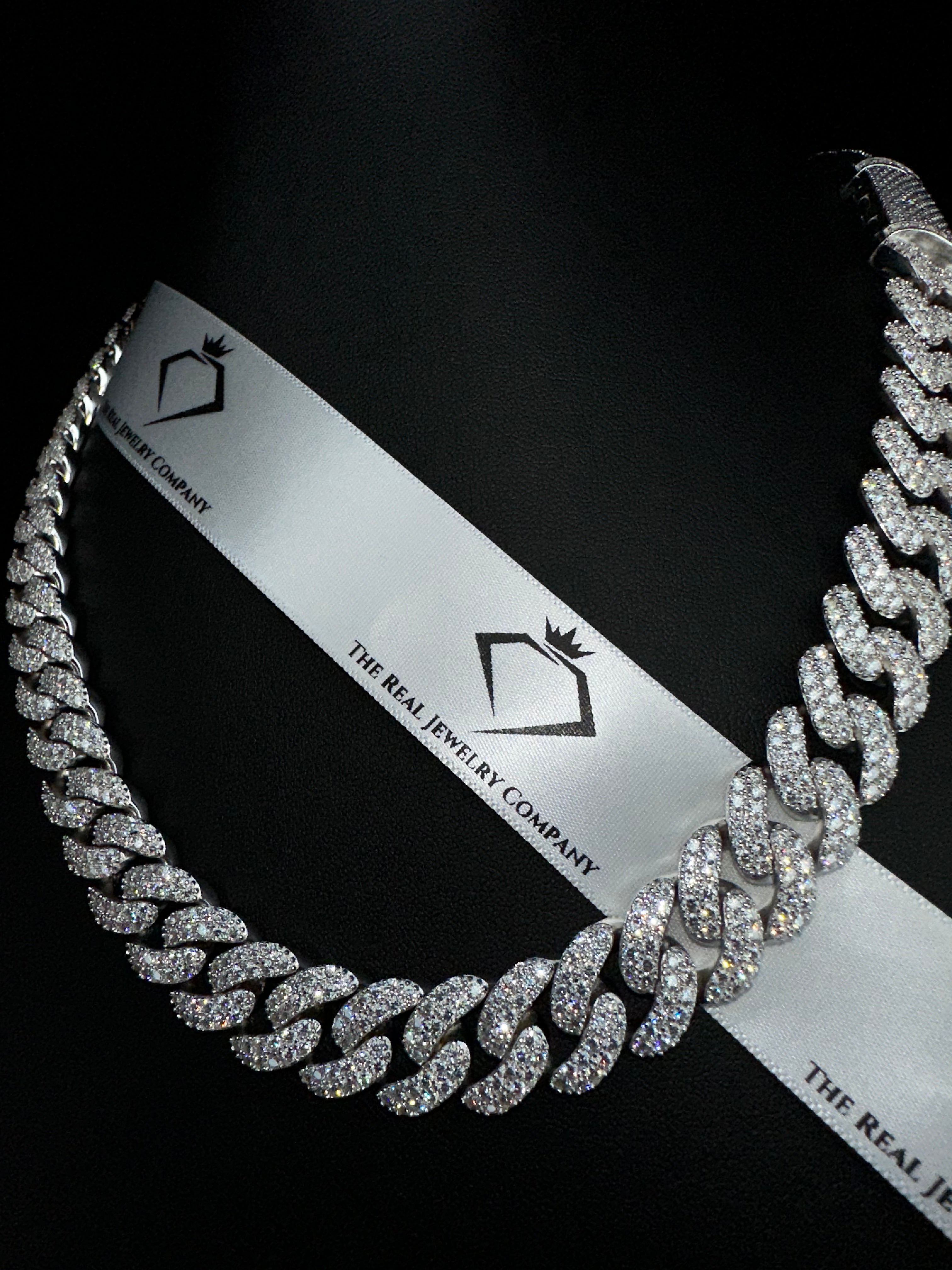 15MM Moissanite Miami Cuban Link Chain The Real Jewelry Company