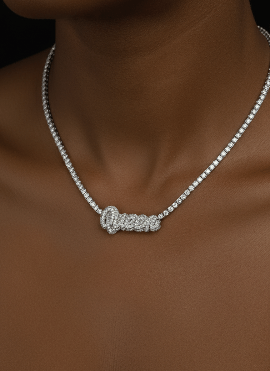 Moissanite 3MM Queen Tennis Chain – 18" VVS Moissanite Chain