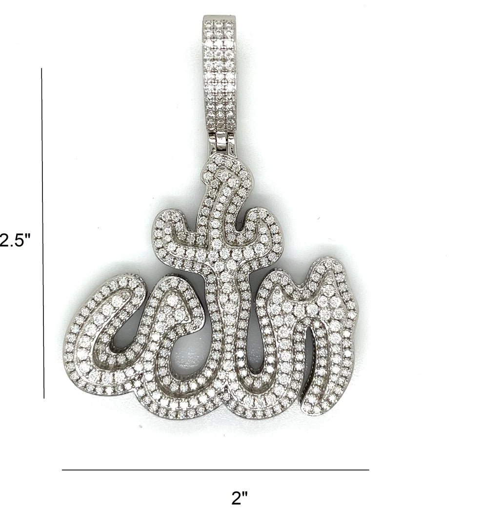 Moissanite Allah Pendant