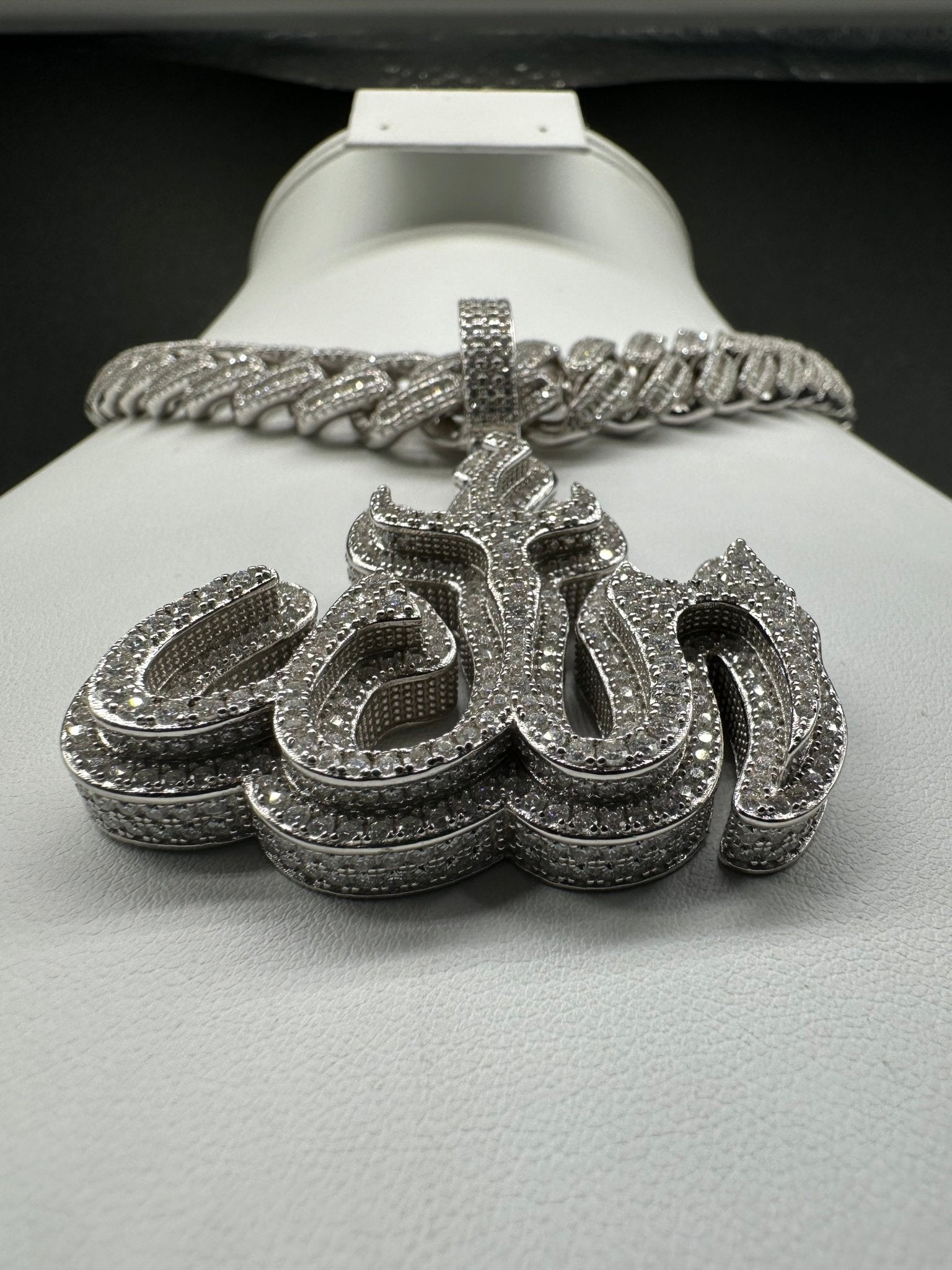 Moissanite Allah Pendant