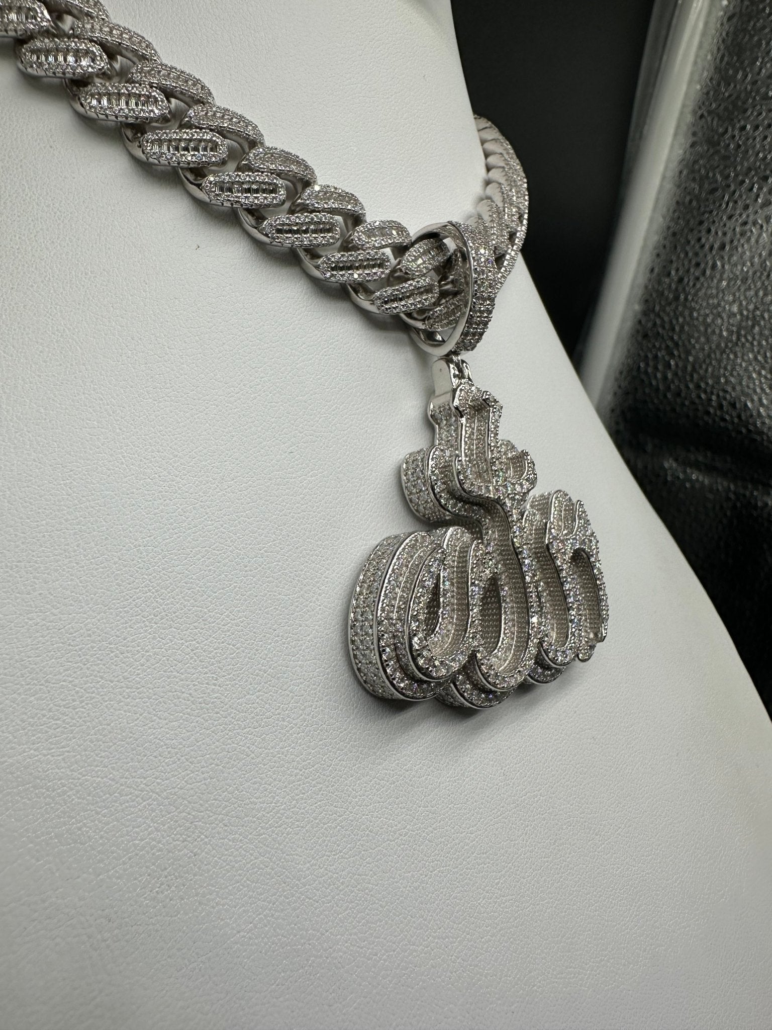 Moissanite Allah Pendant