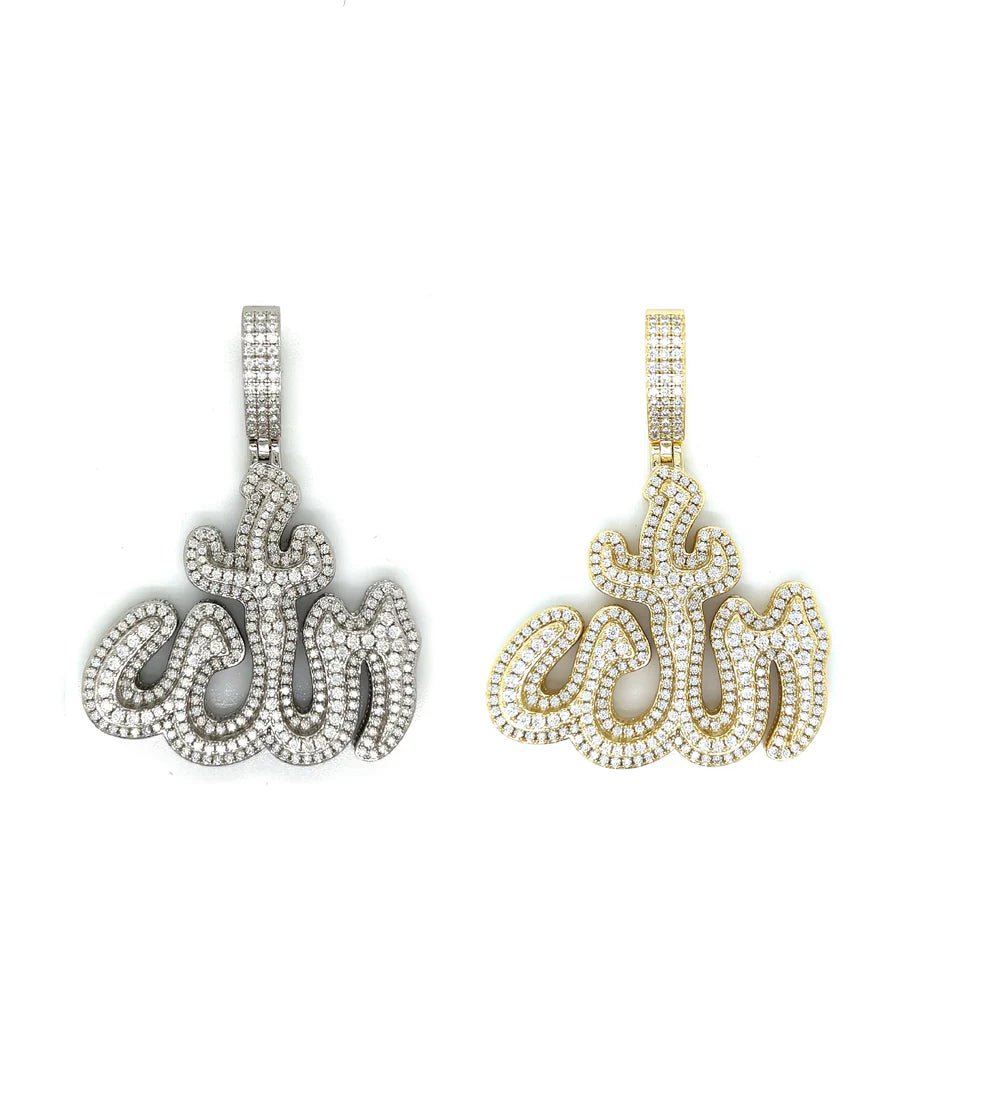 Moissanite Allah Pendant