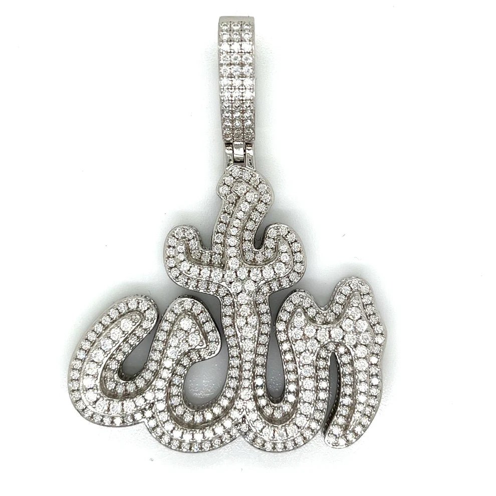 Moissanite Allah Pendant