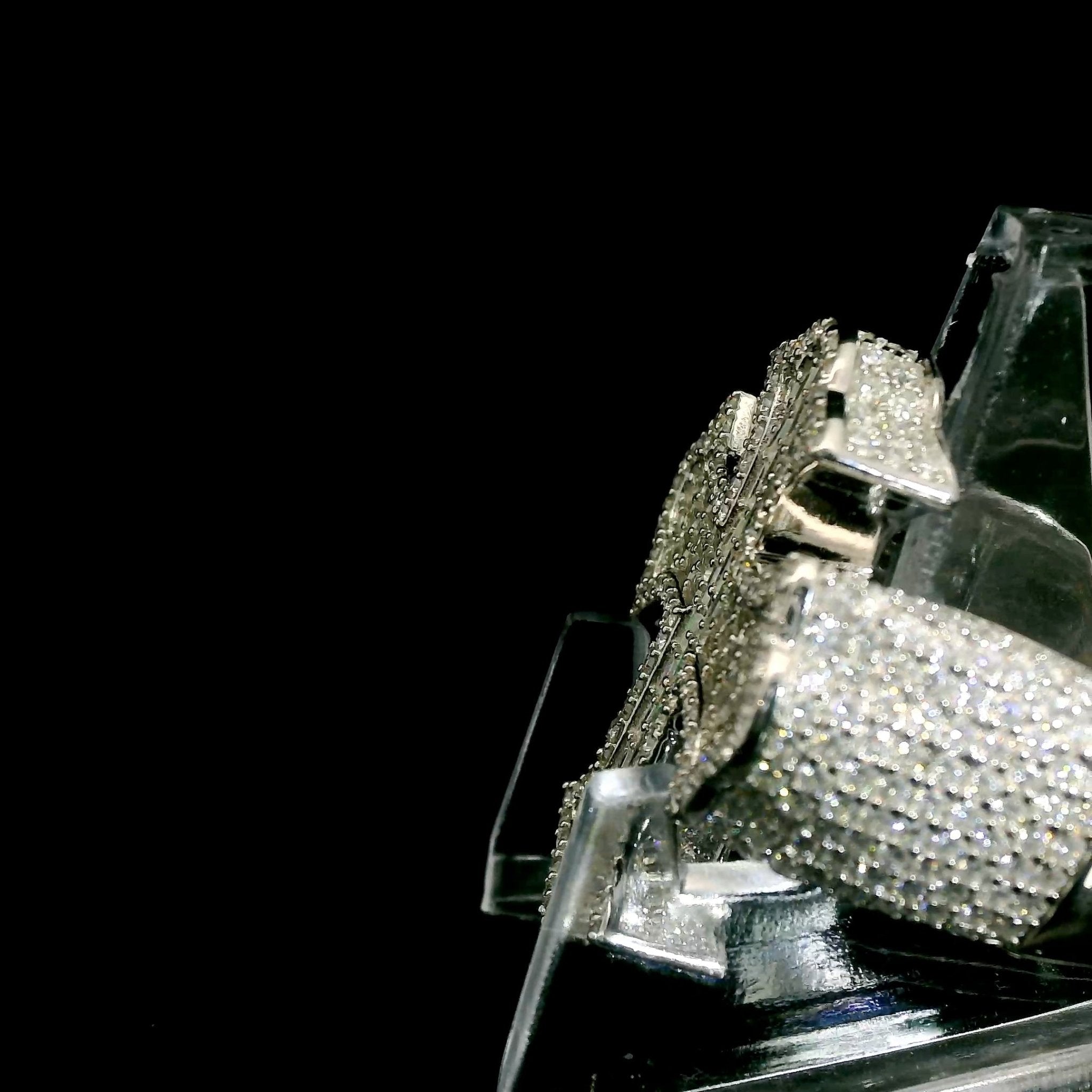 Moissanite Baguette Open Cross Ring