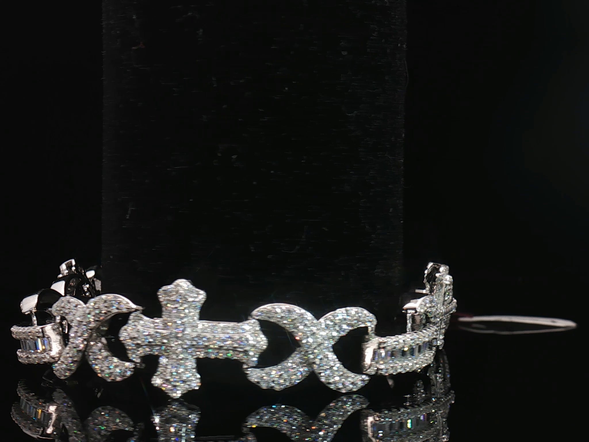 Moissanite Infinity Cross Tennis Bracelet