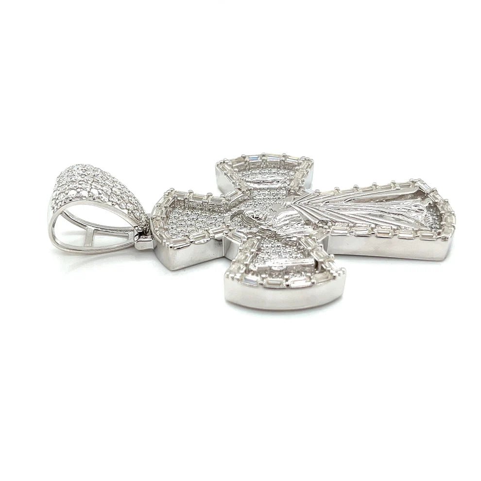 Moissanite Saint Cross Pendant