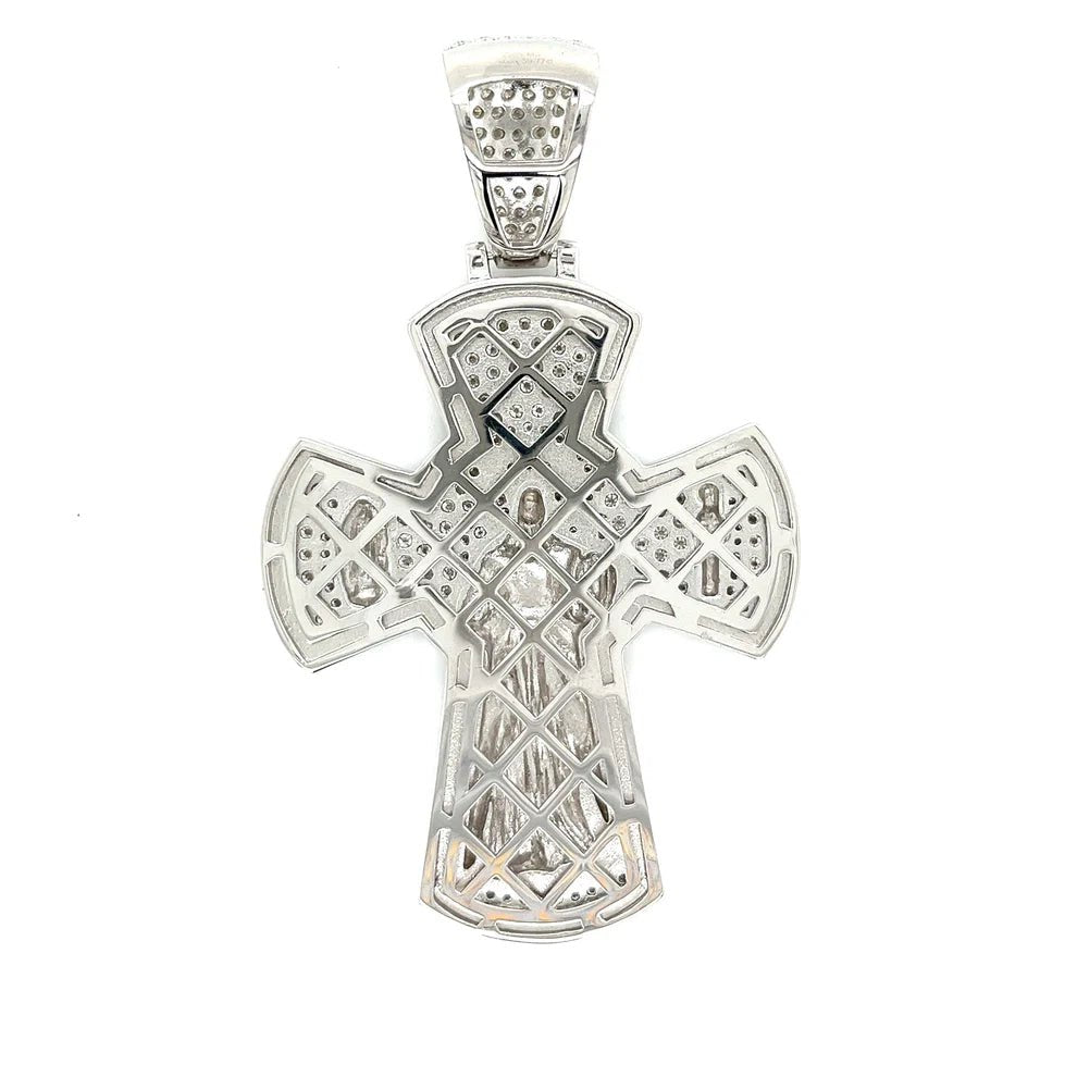 Moissanite Saint Cross Pendant