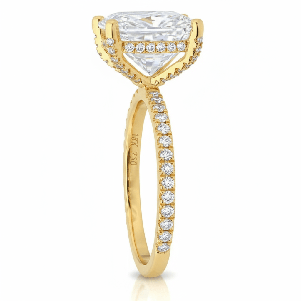 Radiant Cut Moissanite Eternity Band